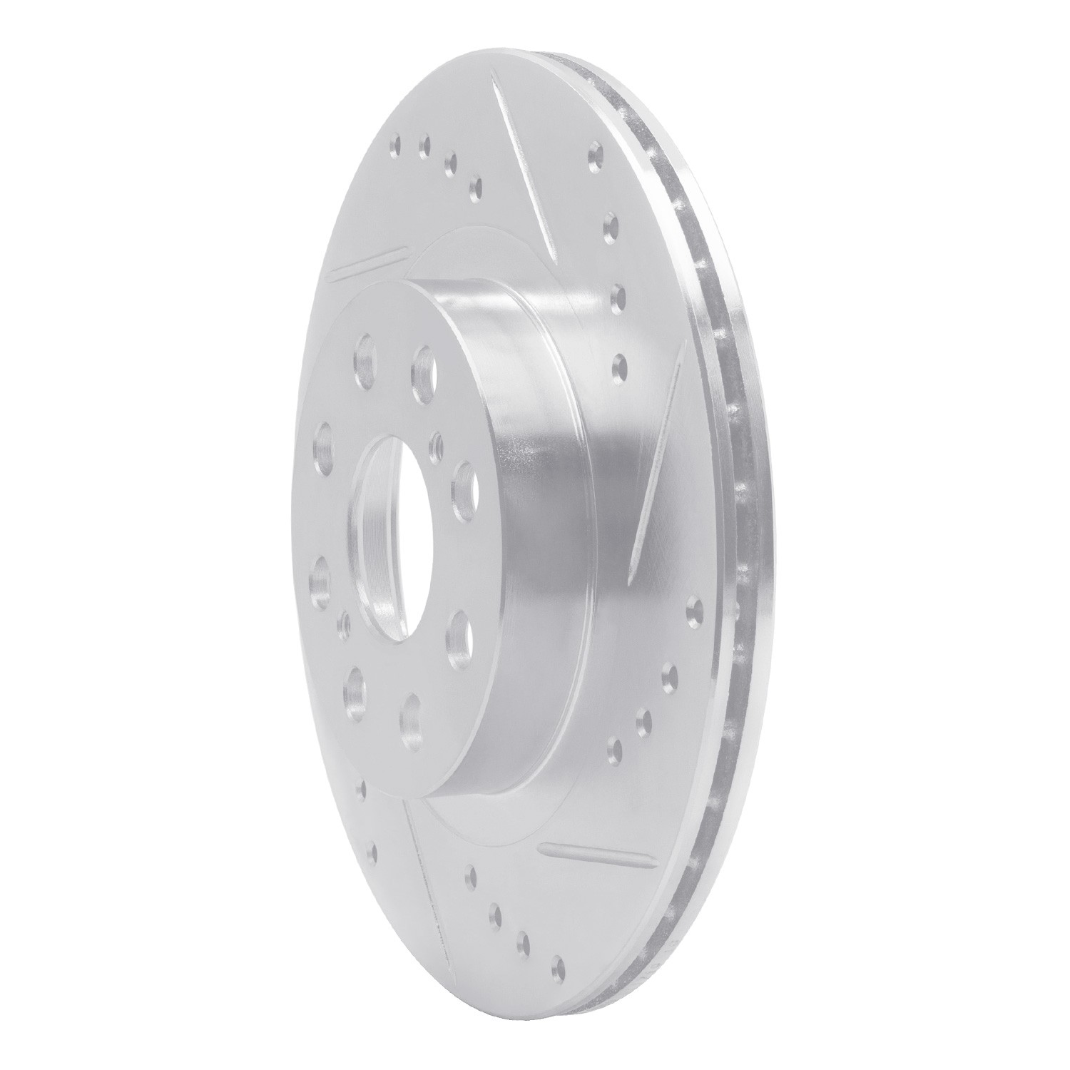 DYN 631-76073R DFC Brake Rotor - Drilled and Slotted - Silver - Image 3