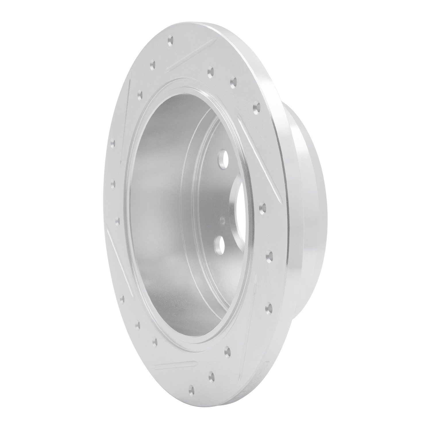 DYN 631-76076R DFC Brake Rotor - Drilled and Slotted - Silver - Image 5
