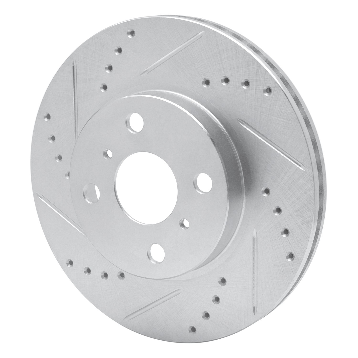 DYN 631-76078L DFC Brake Rotor - Drilled and Slotted - Silver - Image 3
