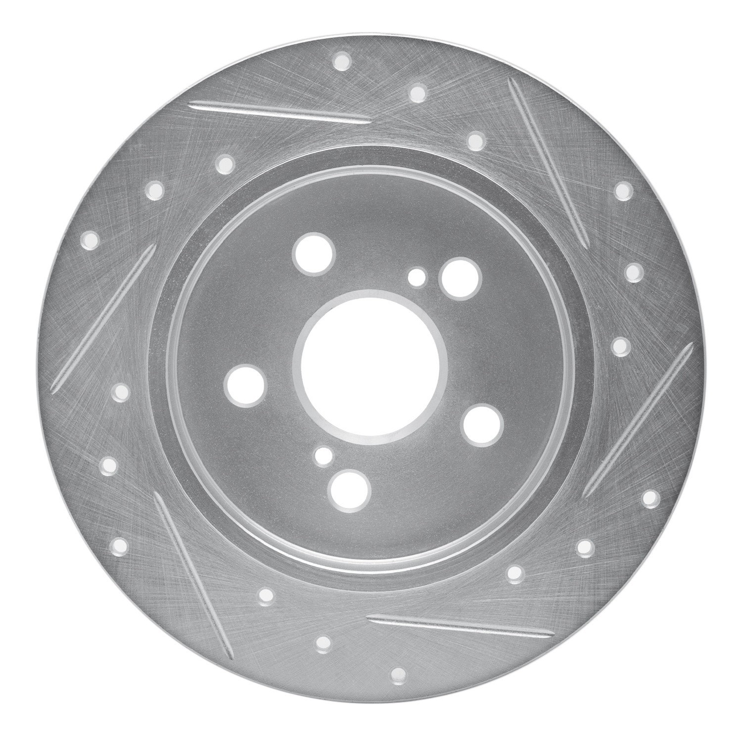 DYN 631-76083L DFC Brake Rotor - Drilled and Slotted - Silver - Image 4