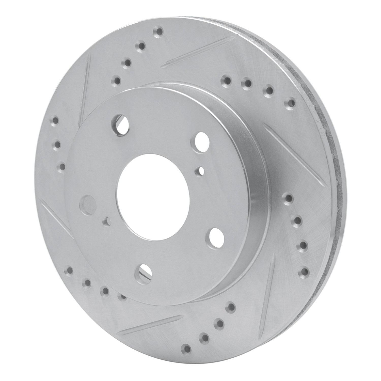 DYN 631-76108L DFC Brake Rotor - Drilled and Slotted - Silver - Image 3