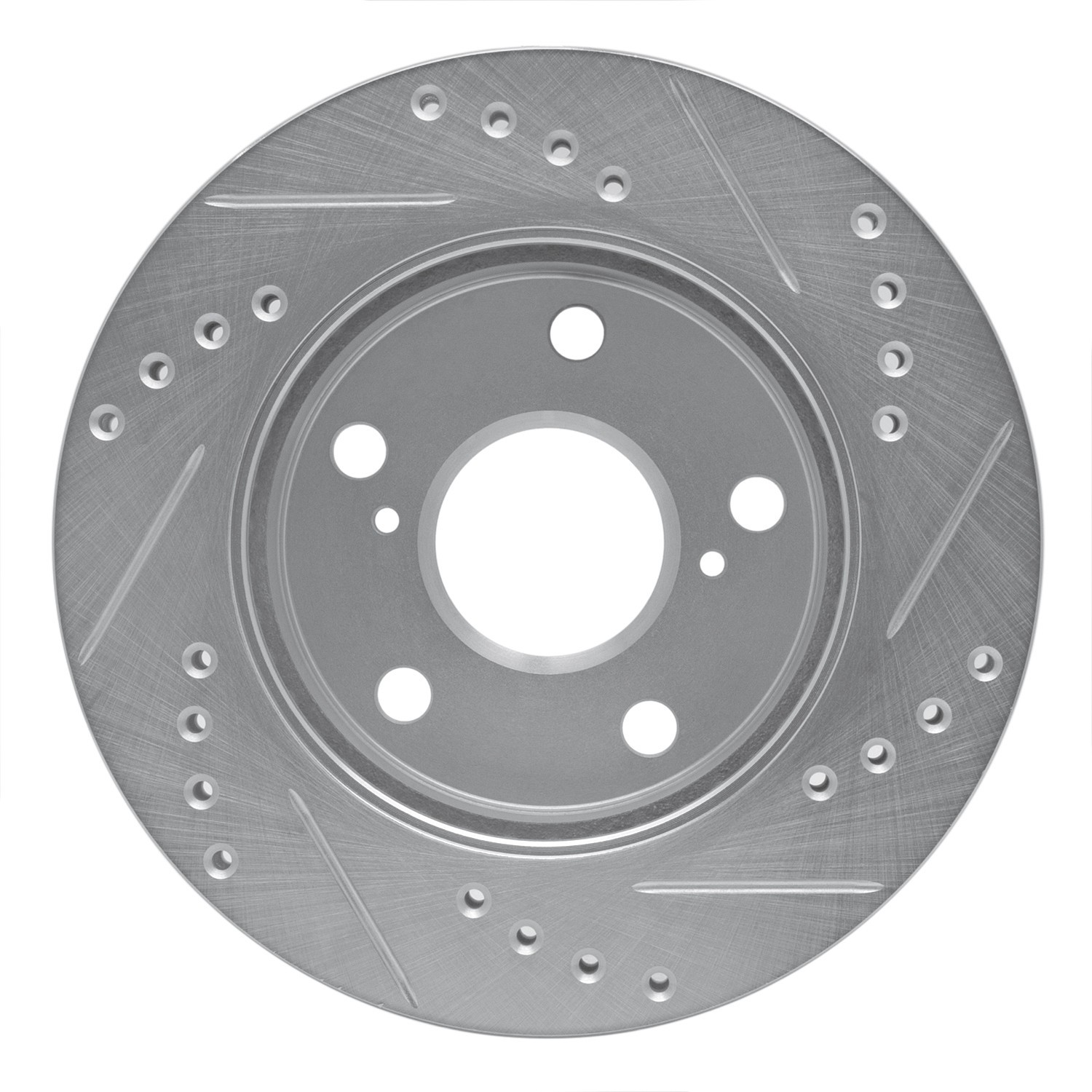 DYN 631-76108L DFC Brake Rotor - Drilled and Slotted - Silver - Image 4
