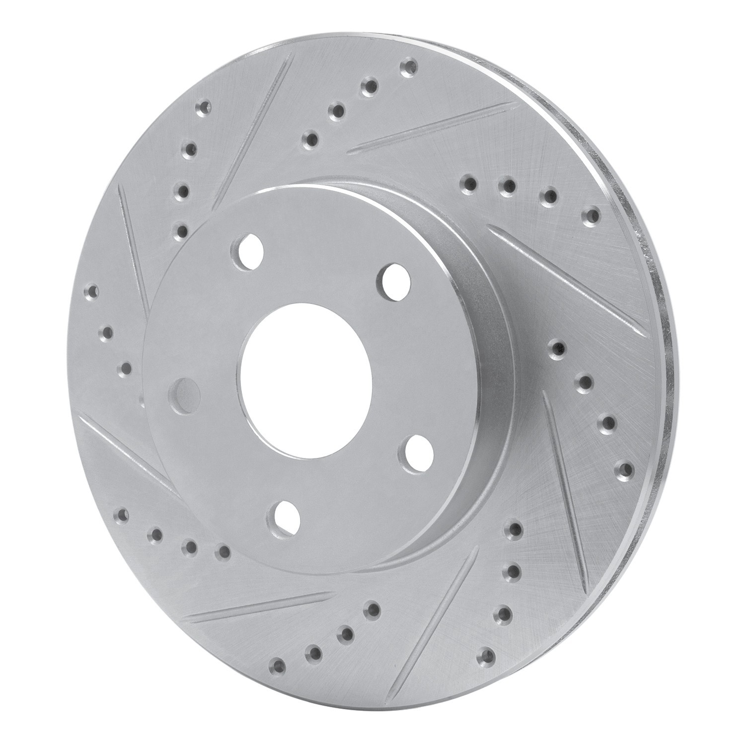 DYN 631-76109L DFC Brake Rotor - Drilled and Slotted - Silver - Image 2
