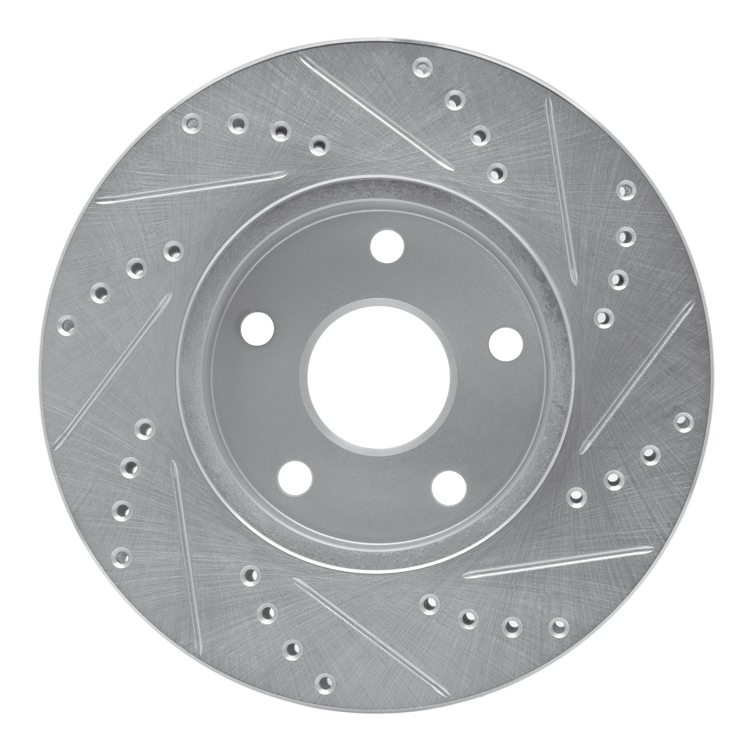 DYN 631-76109L DFC Brake Rotor - Drilled and Slotted - Silver - Image 3