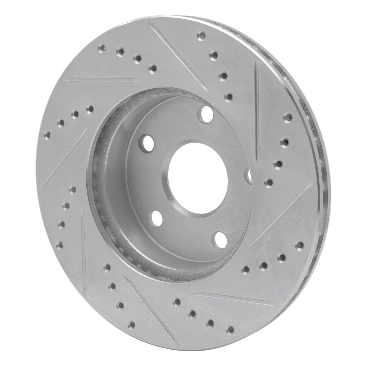 DYN 631-76109L DFC Brake Rotor - Drilled and Slotted - Silver - Image 5
