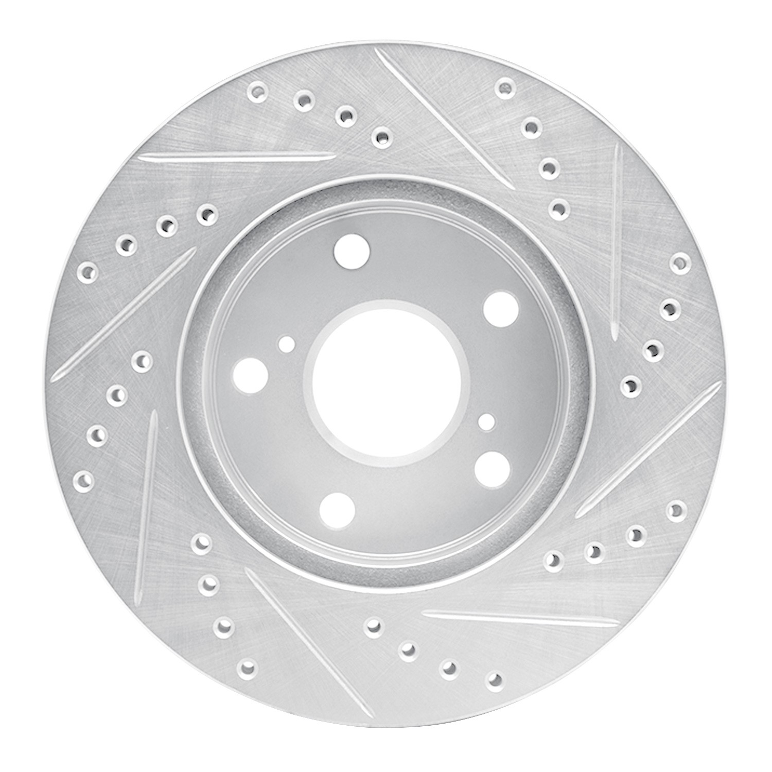 DYN 631-76111L DFC Brake Rotor - Drilled and Slotted - Silver - Image 4