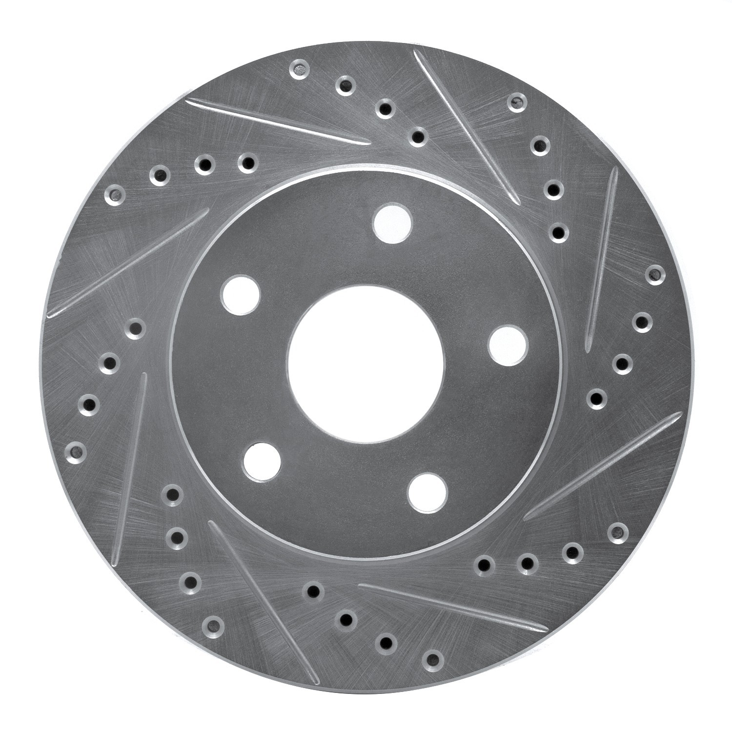DYN 631-76111R DFC Brake Rotor - Drilled and Slotted - Silver - Image 4
