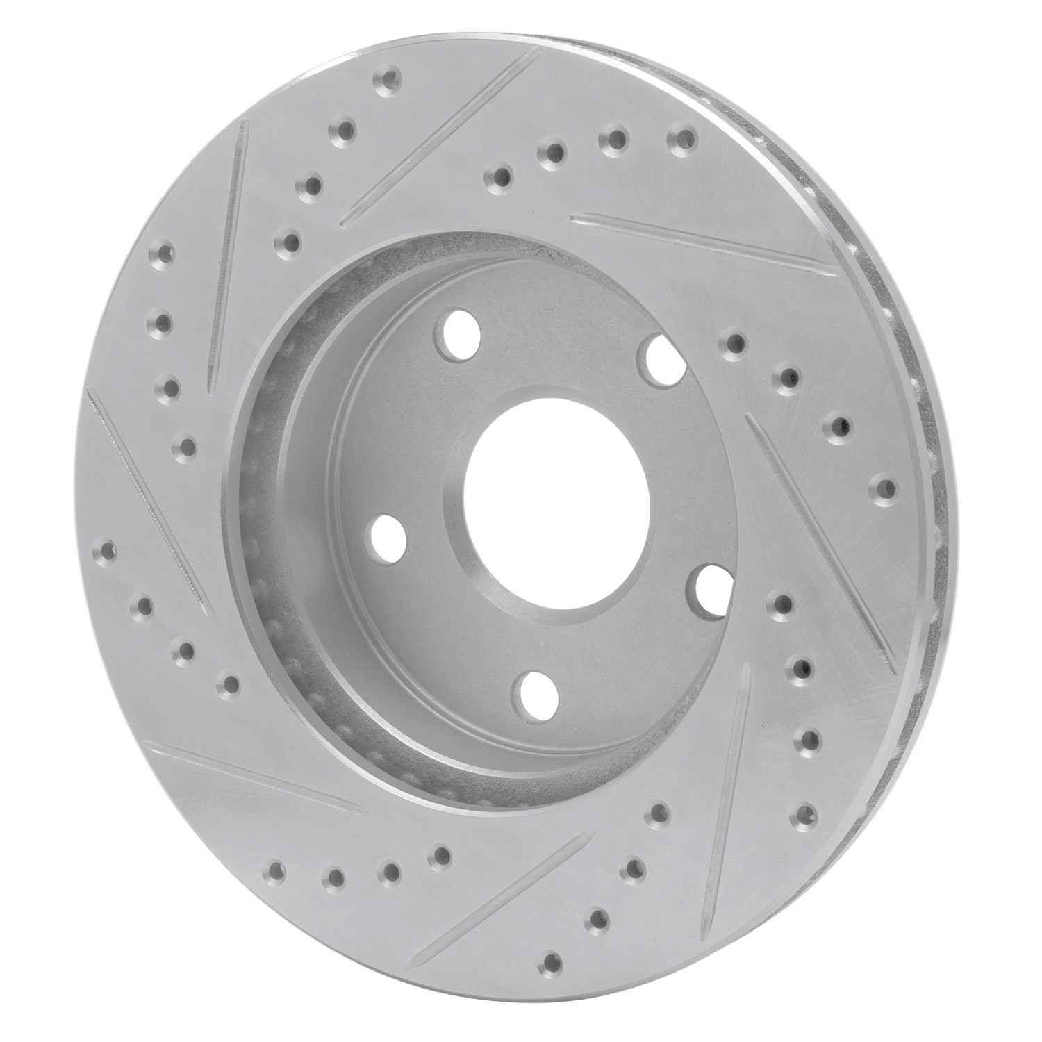 DYN 631-76111R DFC Brake Rotor - Drilled and Slotted - Silver - Image 5