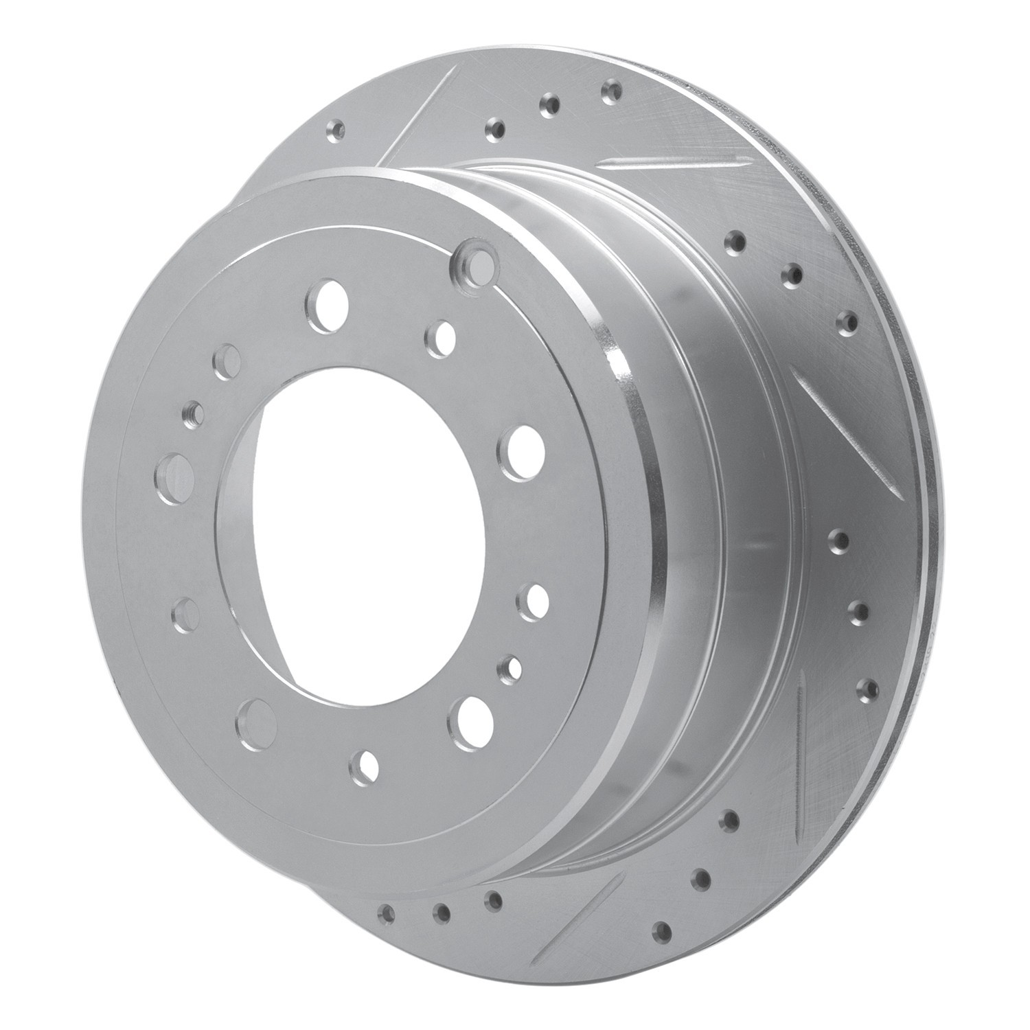 DYN 631-76113L DFC Brake Rotor - Drilled and Slotted - Silver - Image 3