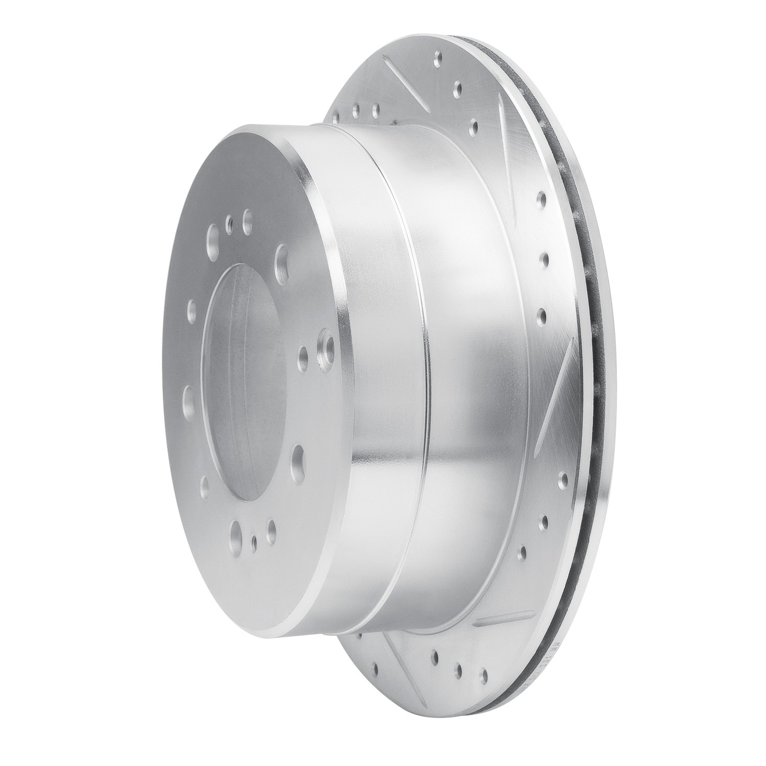 DYN 631-76113R DFC Brake Rotor - Drilled and Slotted - Silver - Image 3