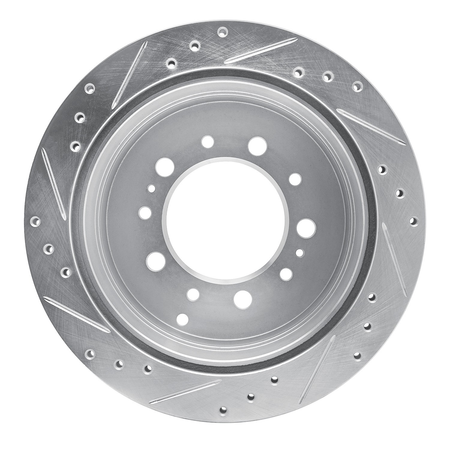 DYN 631-76113R DFC Brake Rotor - Drilled and Slotted - Silver - Image 4