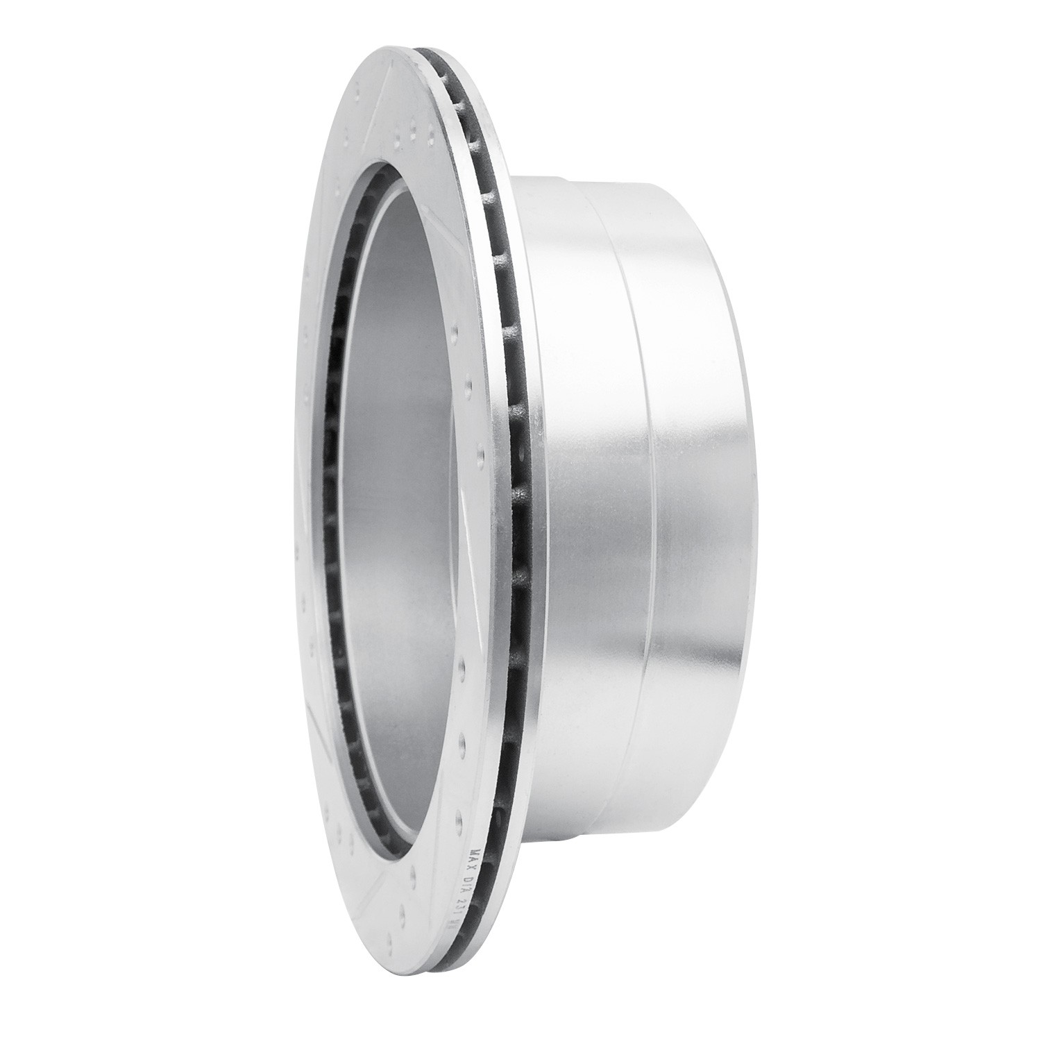 DYN 631-76113R DFC Brake Rotor - Drilled and Slotted - Silver - Image 2