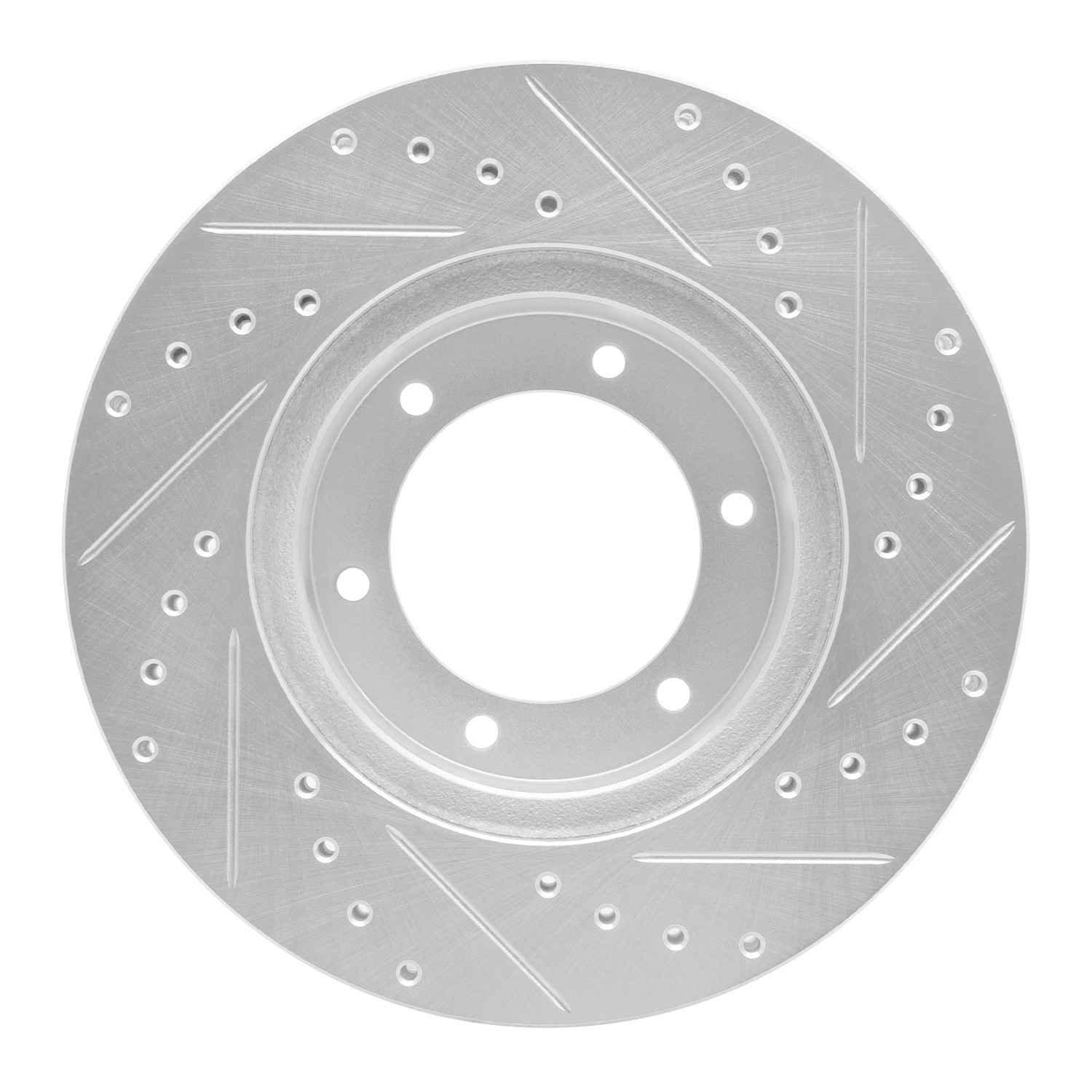 DYN 631-76115L DFC Brake Rotor - Drilled and Slotted - Silver - Image 4