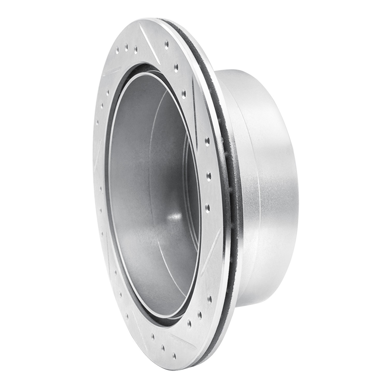 DYN 631-76117L DFC Brake Rotor - Drilled and Slotted - Silver - Image 5
