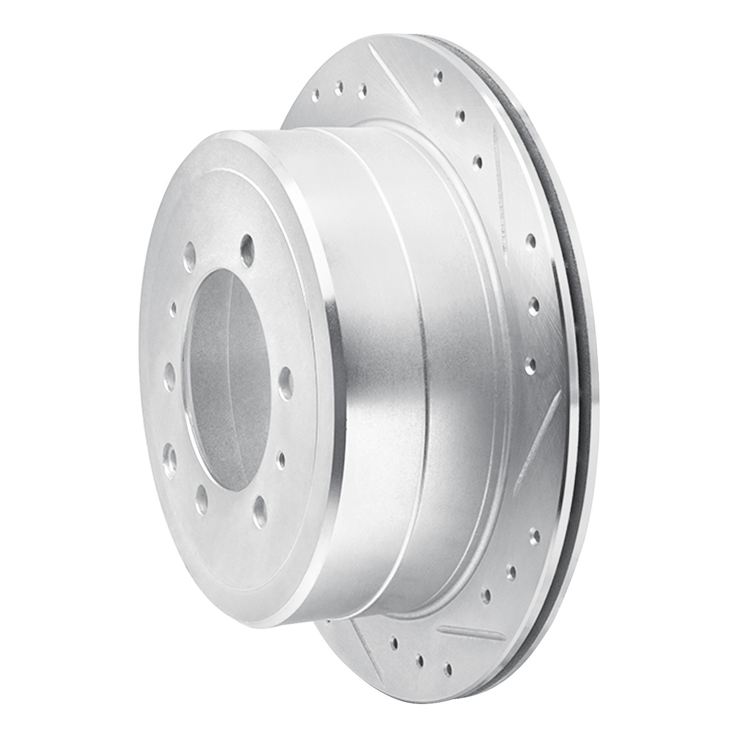 DYN 631-76117R DFC Brake Rotor - Drilled and Slotted - Silver - Image 4