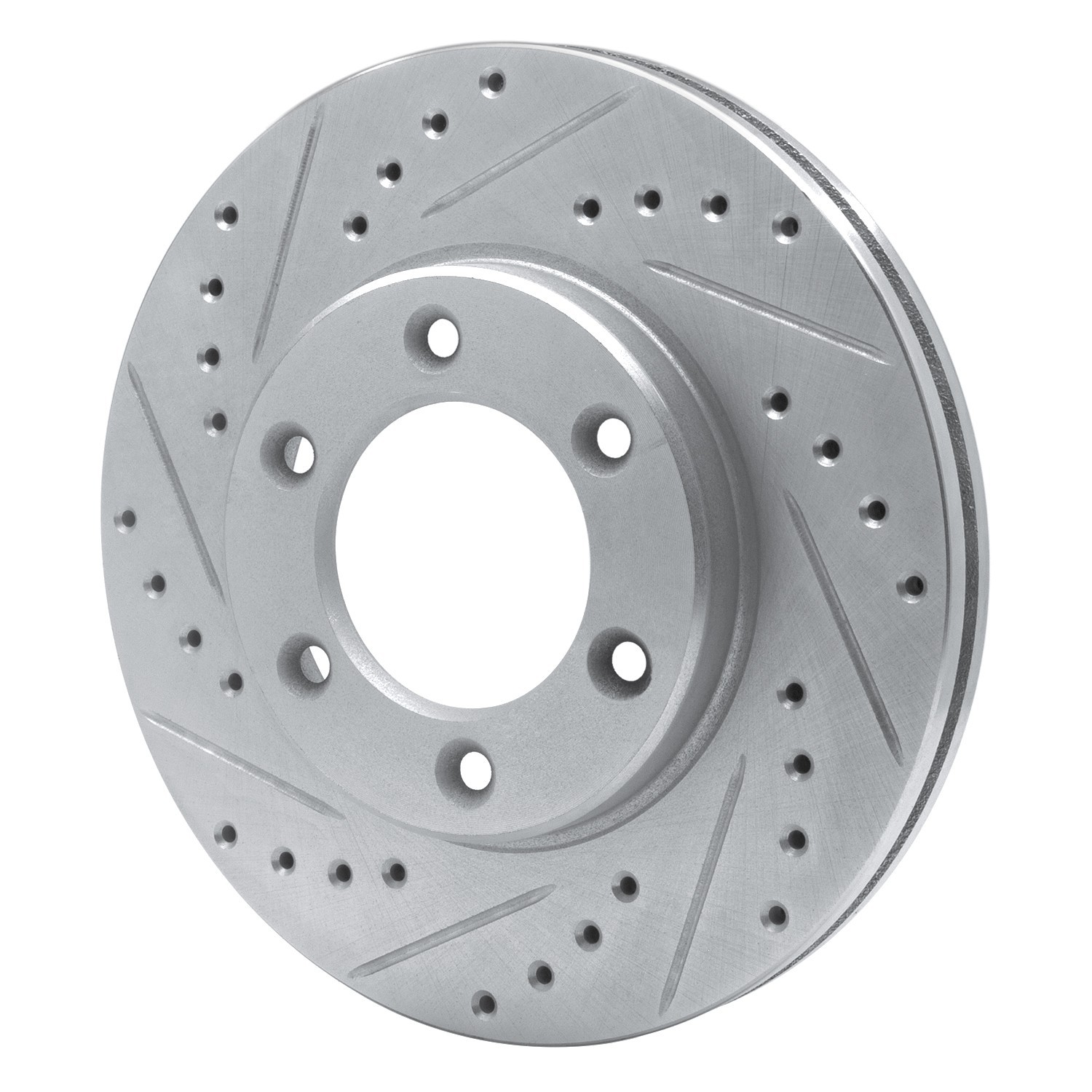 DYN 631-76118L DFC Brake Rotor - Drilled and Slotted - Silver - Image 3