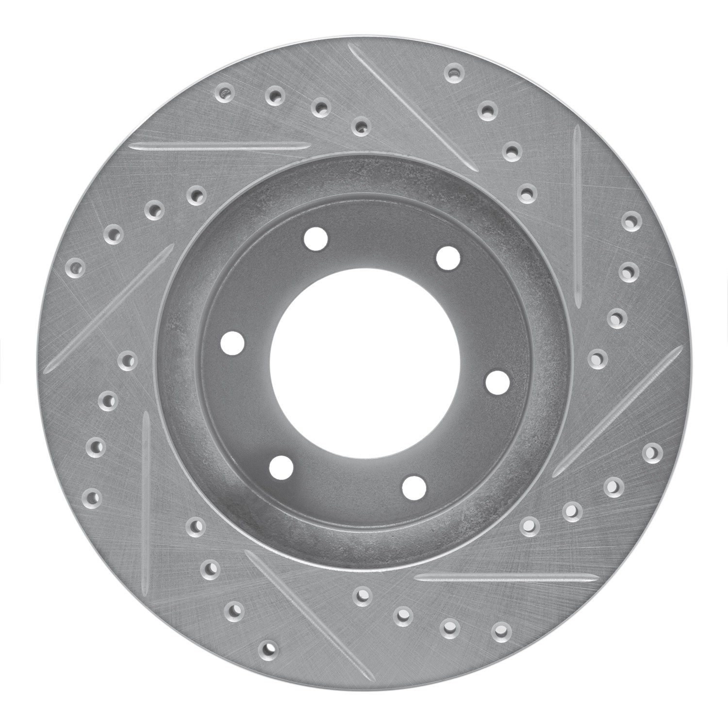 DYN 631-76118L DFC Brake Rotor - Drilled and Slotted - Silver - Image 4