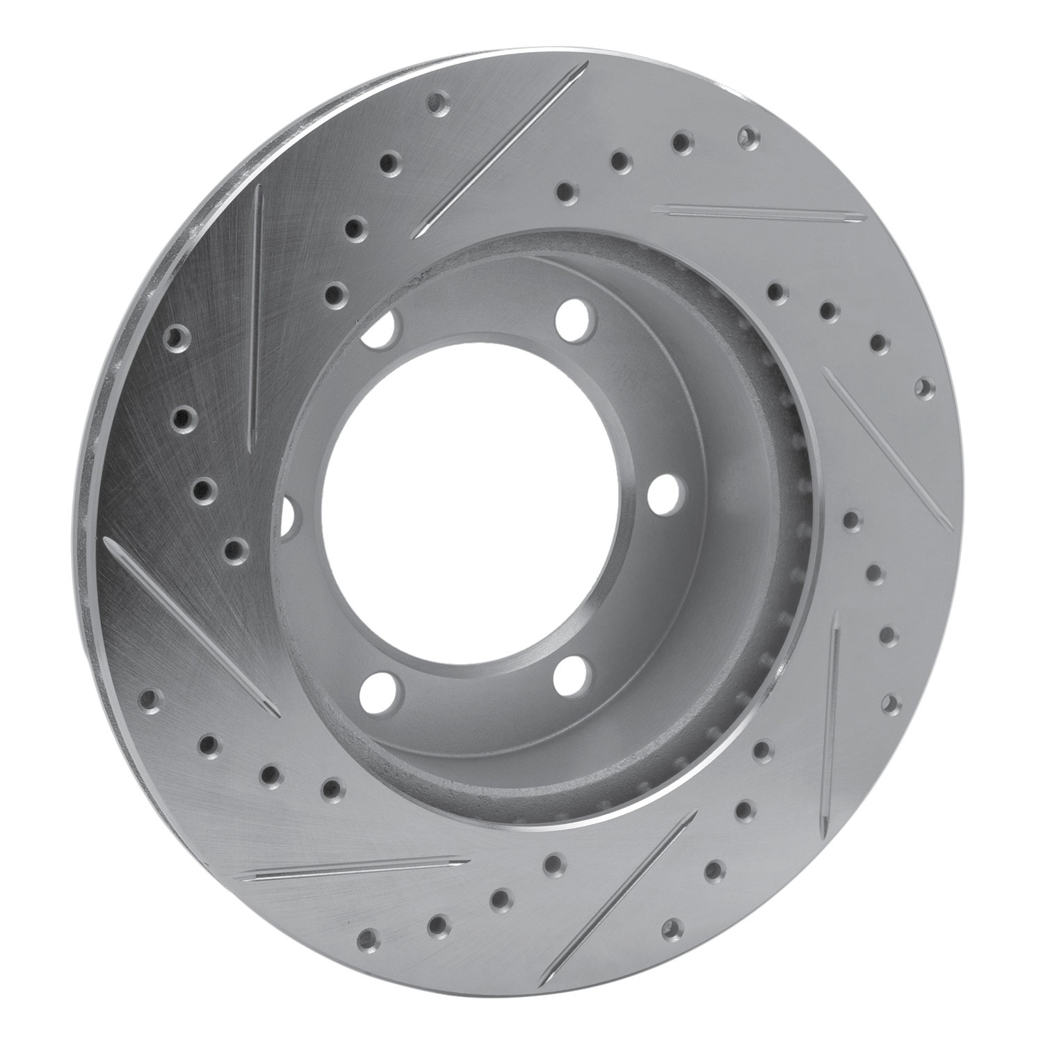 DYN 631-76121R DFC Brake Rotor - Drilled and Slotted - Silver - Image 3