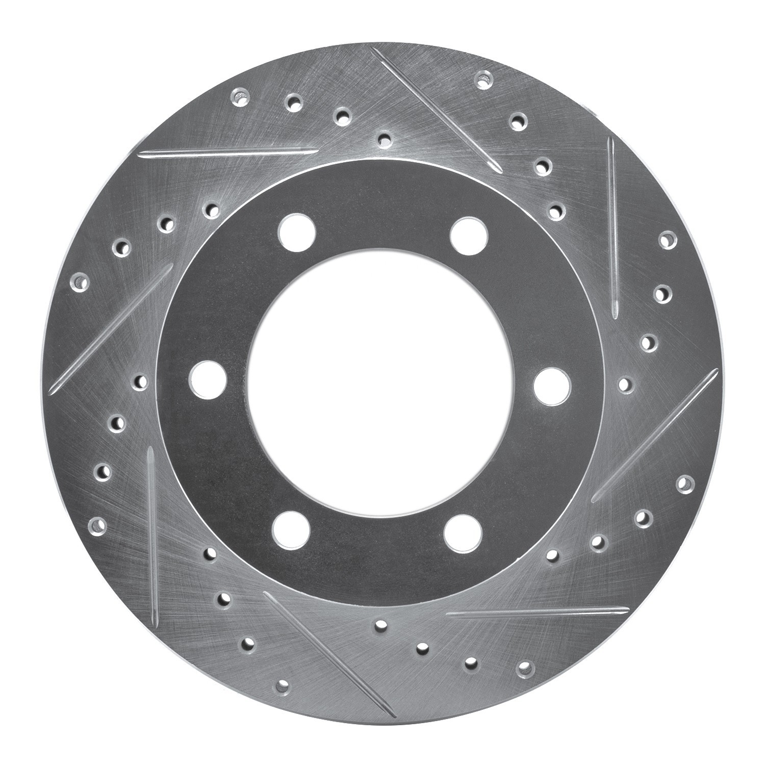 DYN 631-76121R DFC Brake Rotor - Drilled and Slotted - Silver - Image 4
