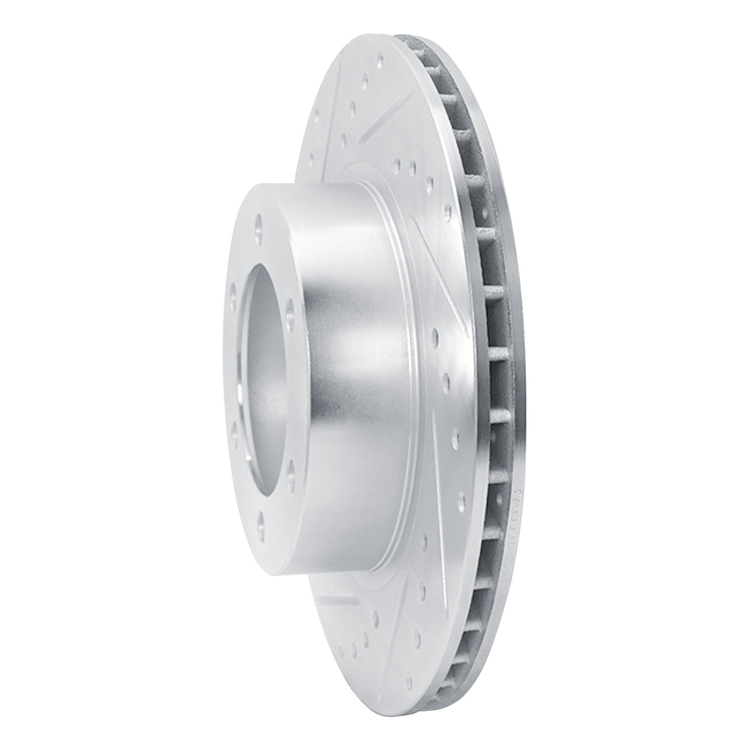 DYN 631-76123L DFC Brake Rotor - Drilled and Slotted - Silver - Image 3