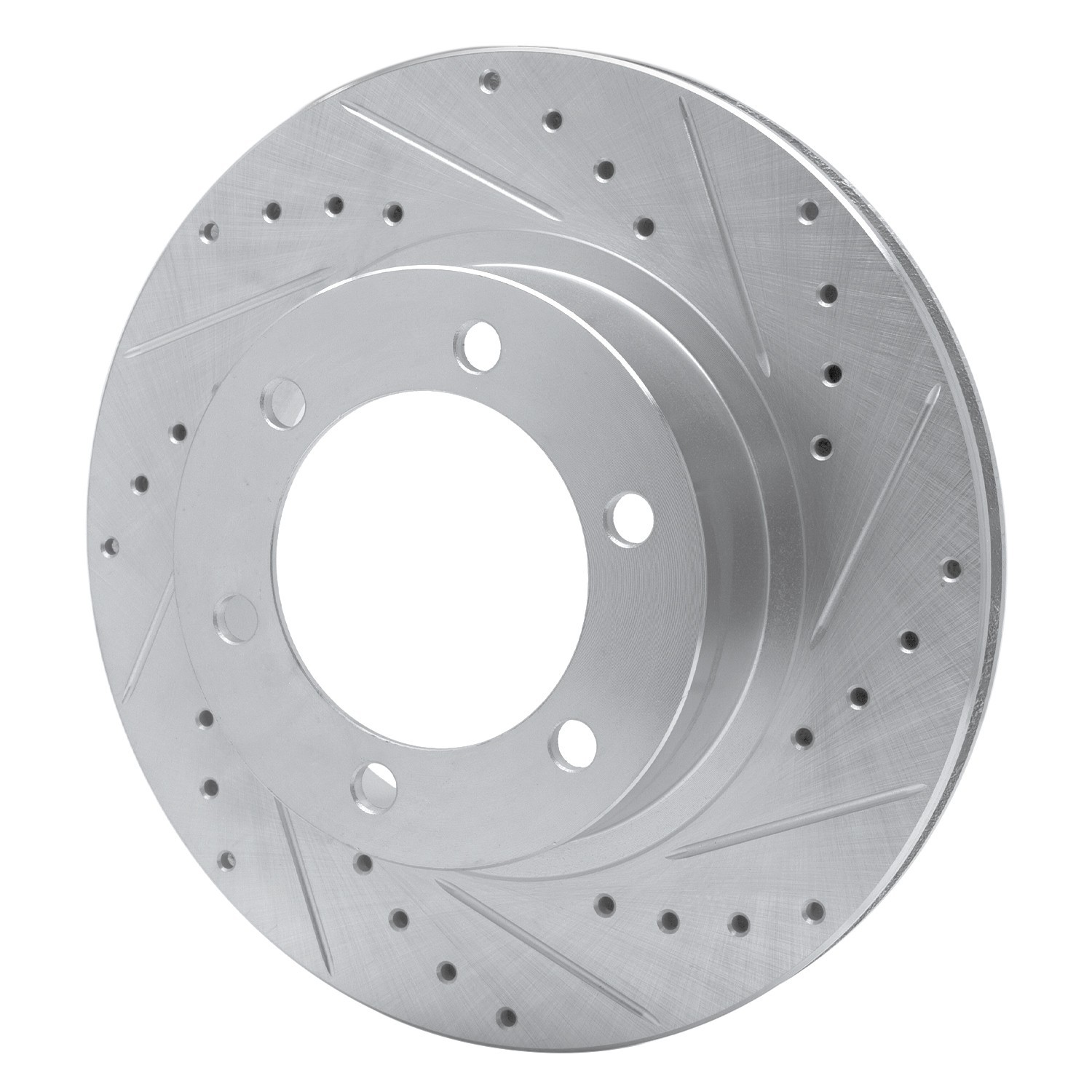DYN 631-76123R DFC Brake Rotor - Drilled and Slotted - Silver - Image 3