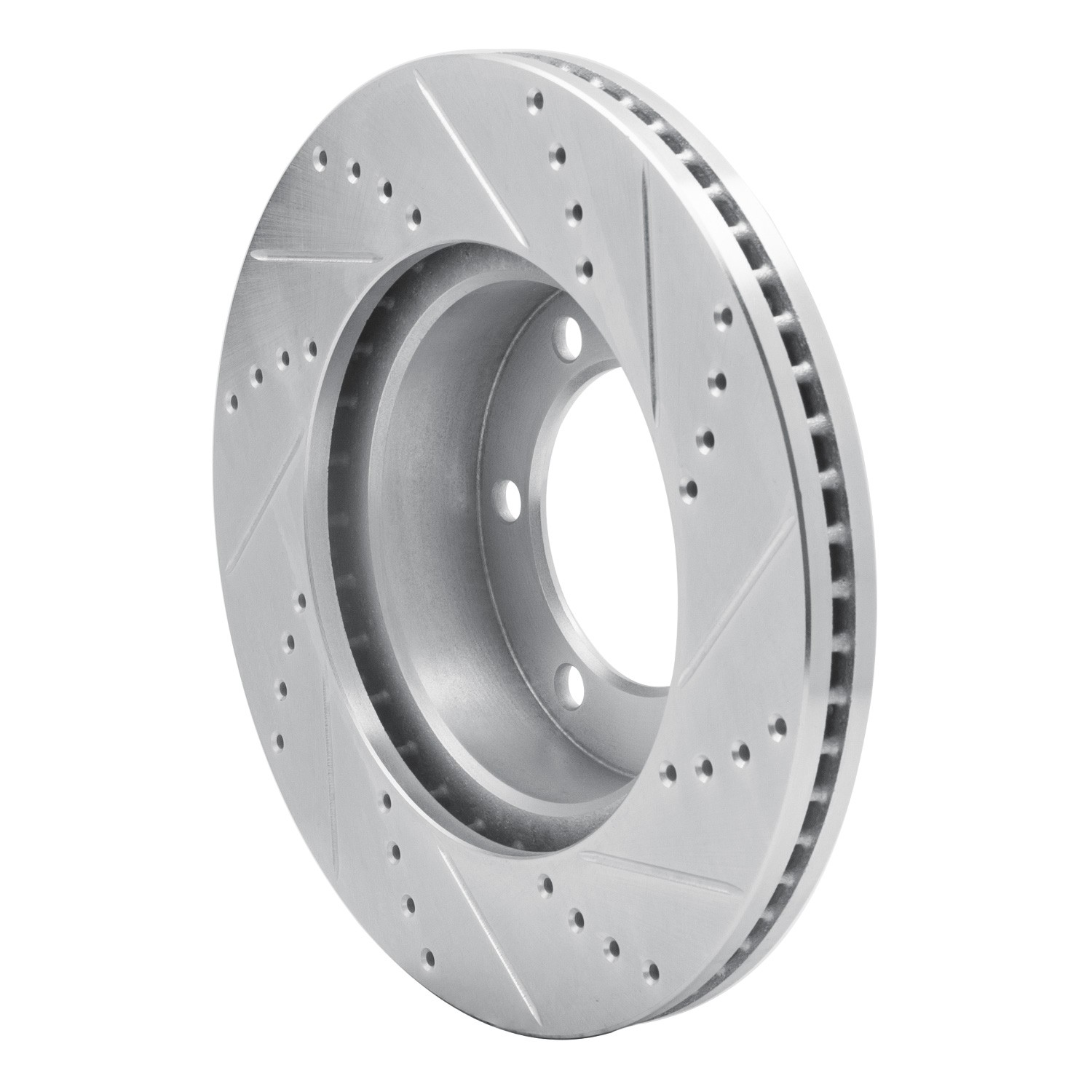 DYN 631-76124L DFC Brake Rotor - Drilled and Slotted - Silver - Image 5