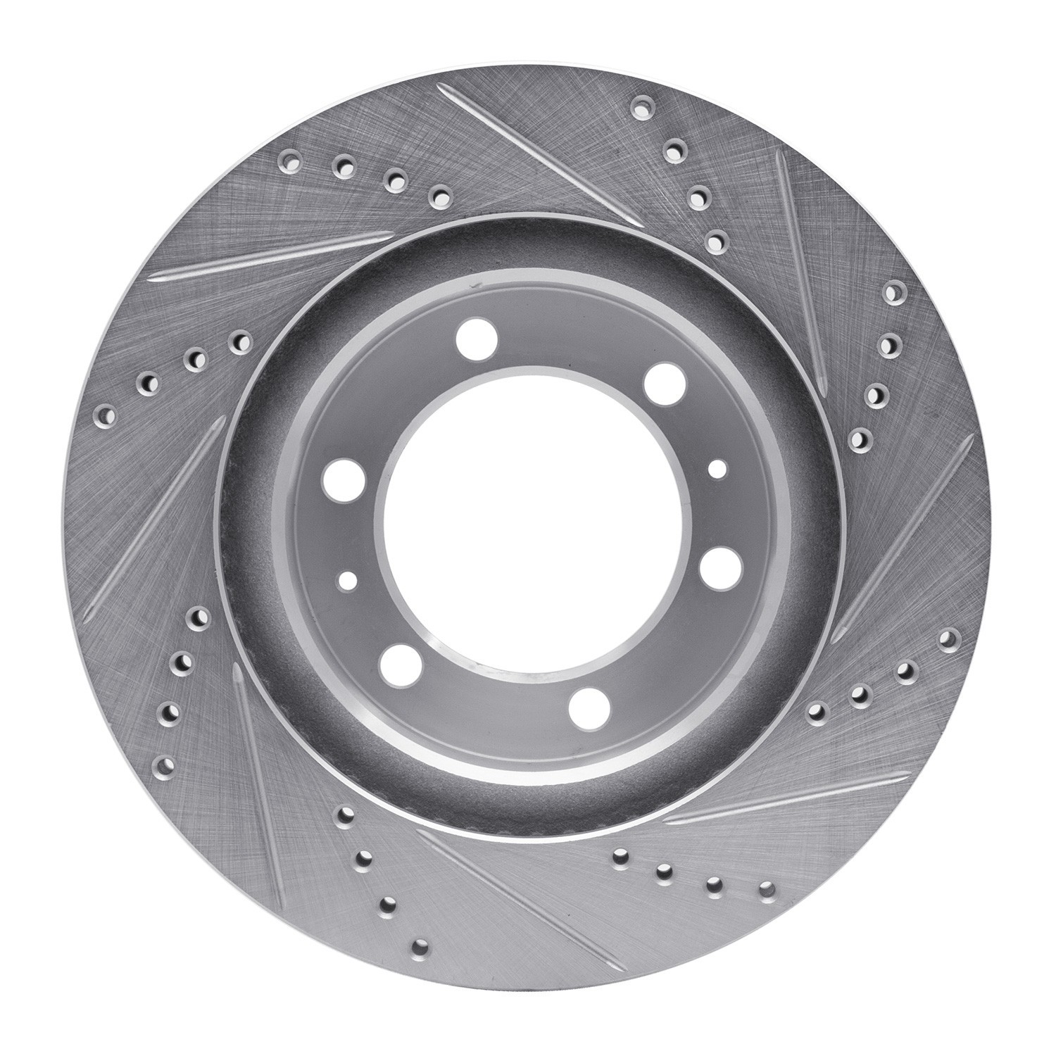 DYN 631-76128L DFC Brake Rotor - Drilled and Slotted - Silver - Image 4