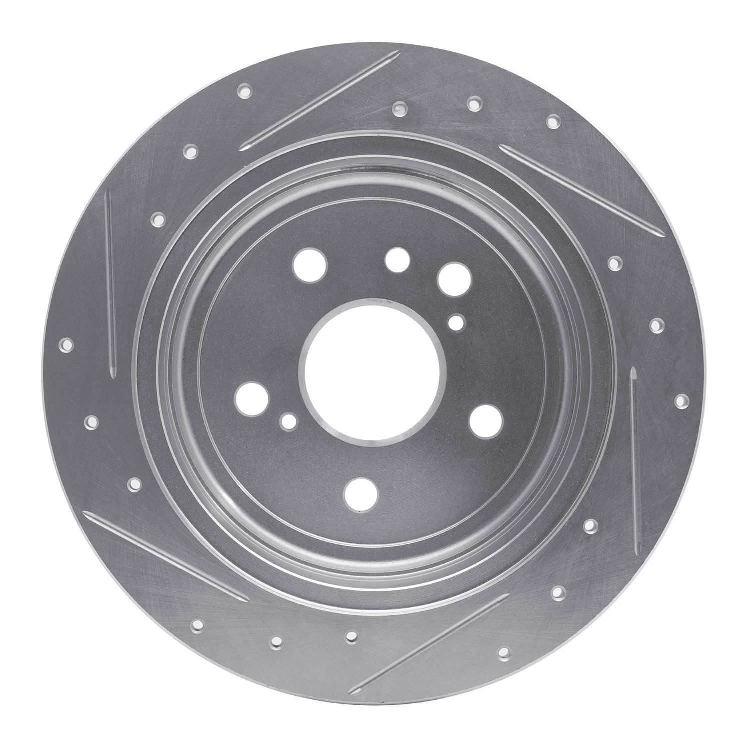 DYN 631-76131R DFC Brake Rotor - Drilled and Slotted - Silver - Image 2