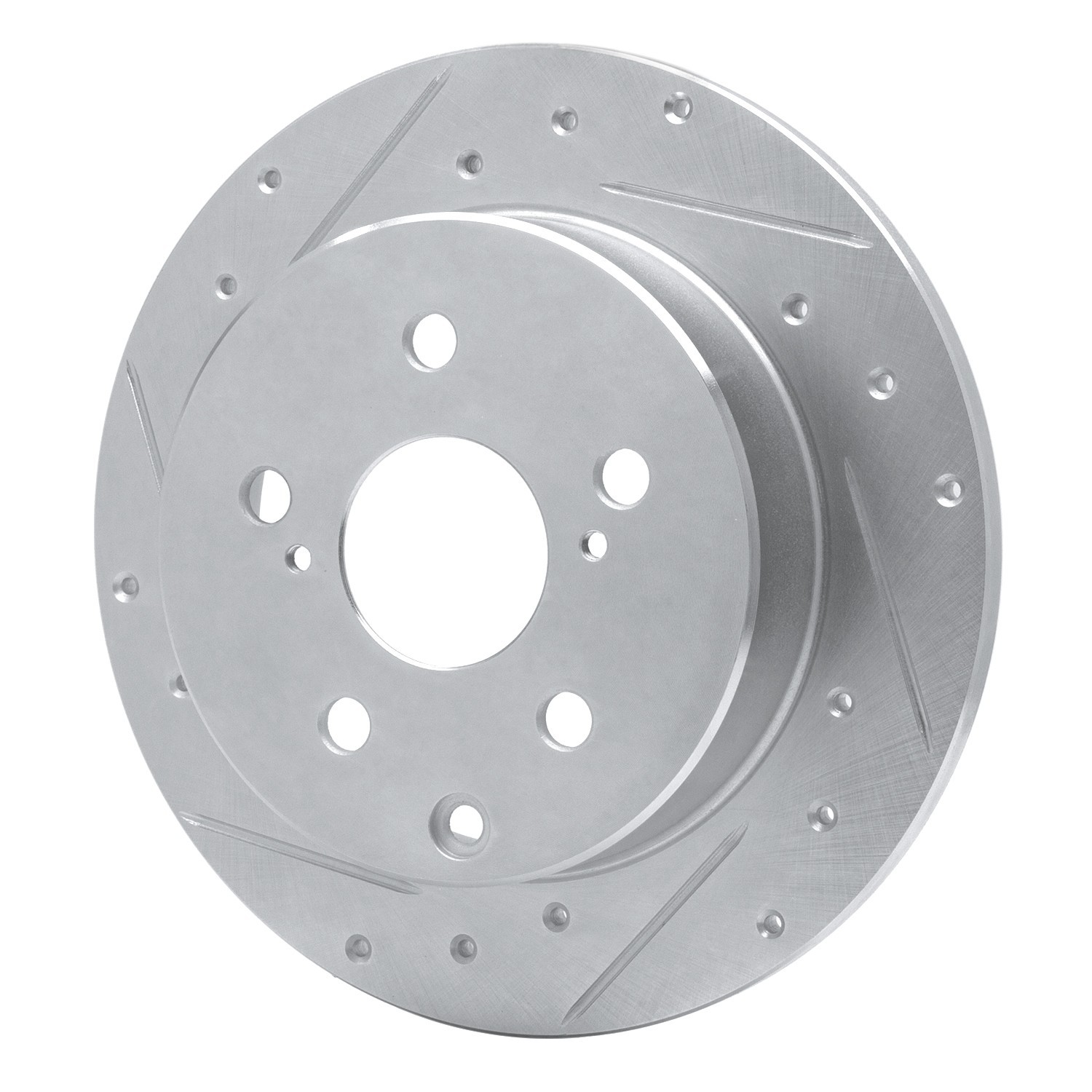 DYN 631-76134L DFC Brake Rotor - Drilled and Slotted - Silver - Image 3
