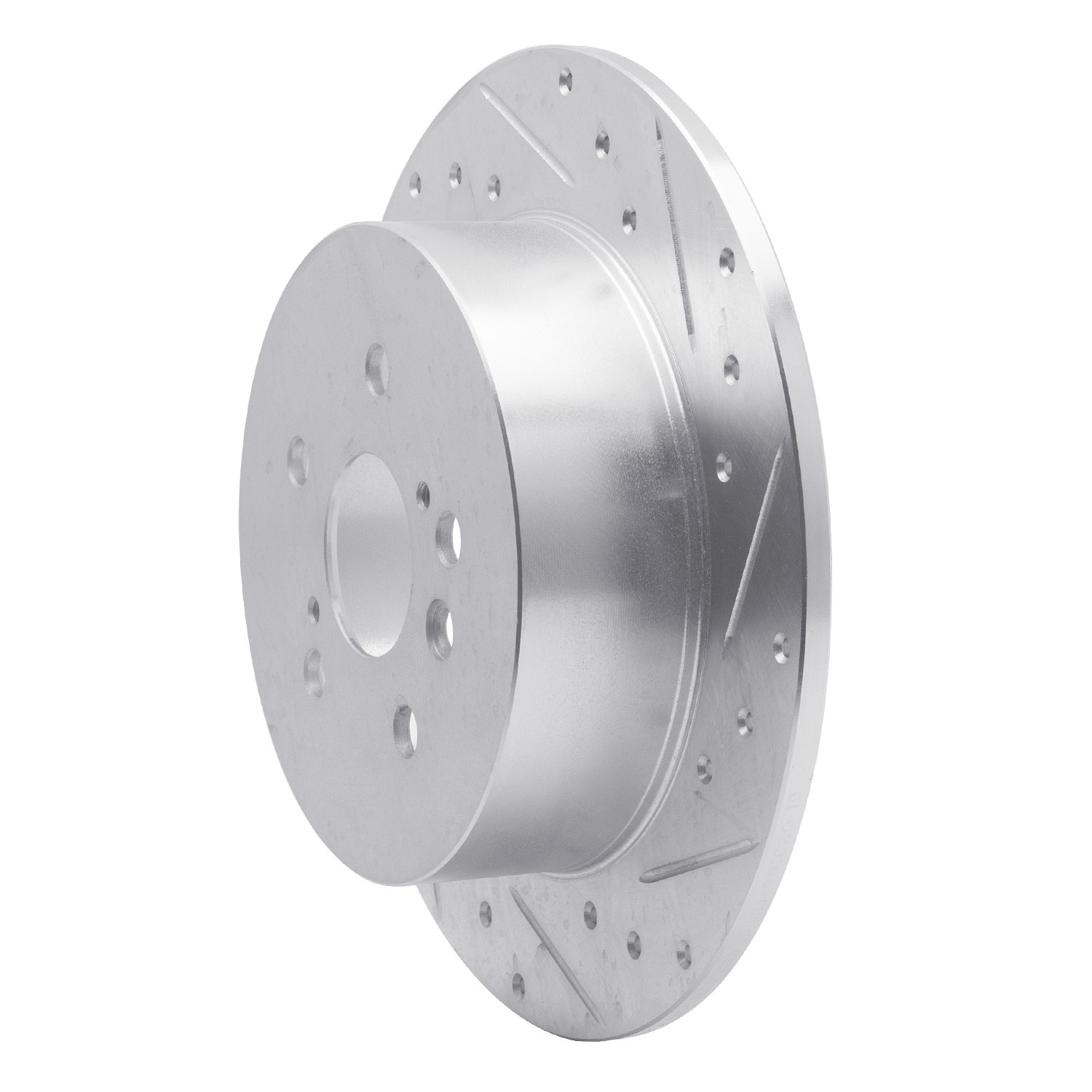DYN 631-76139R DFC Brake Rotor - Drilled and Slotted - Silver - Image 2