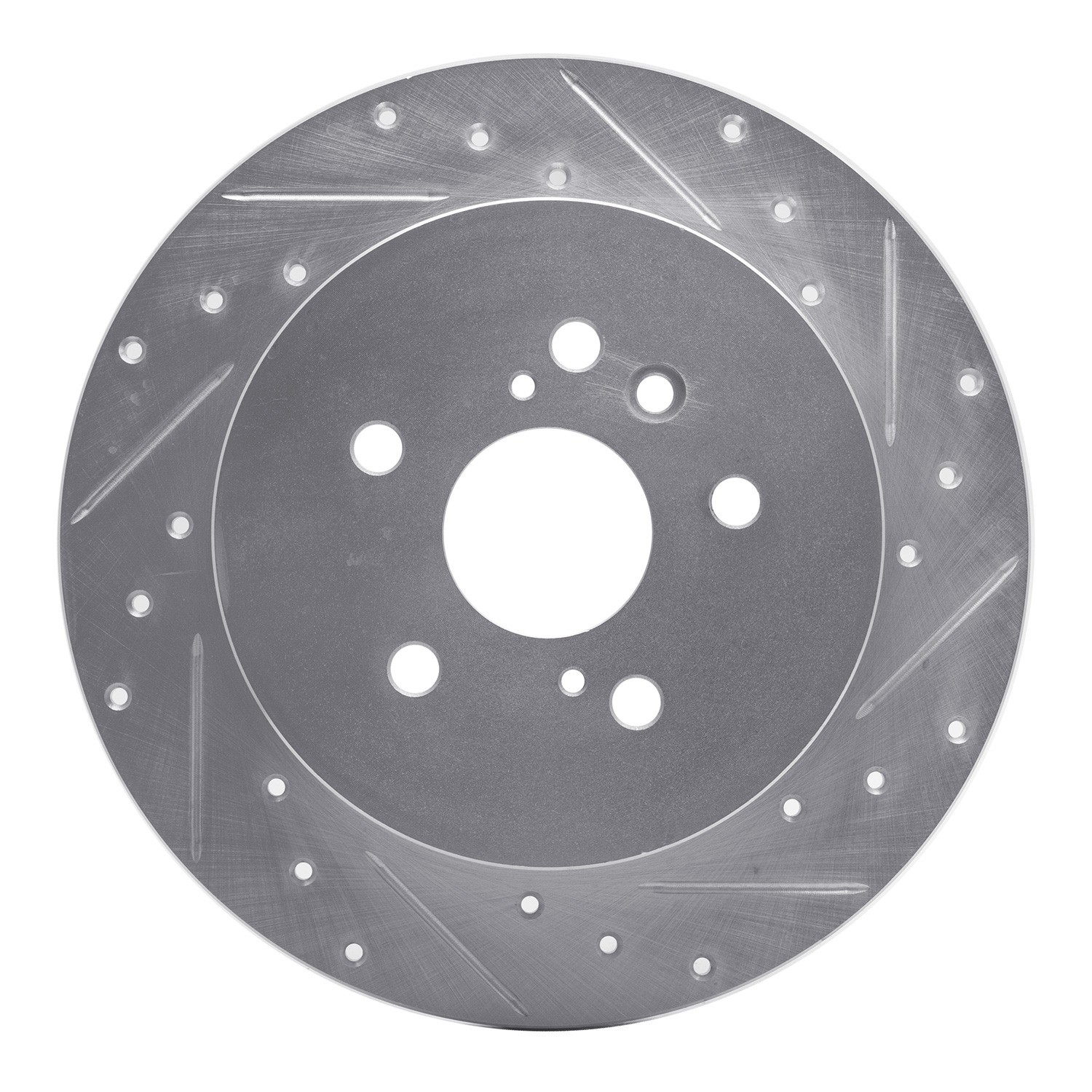 DYN 631-76139R DFC Brake Rotor - Drilled and Slotted - Silver - Image 4