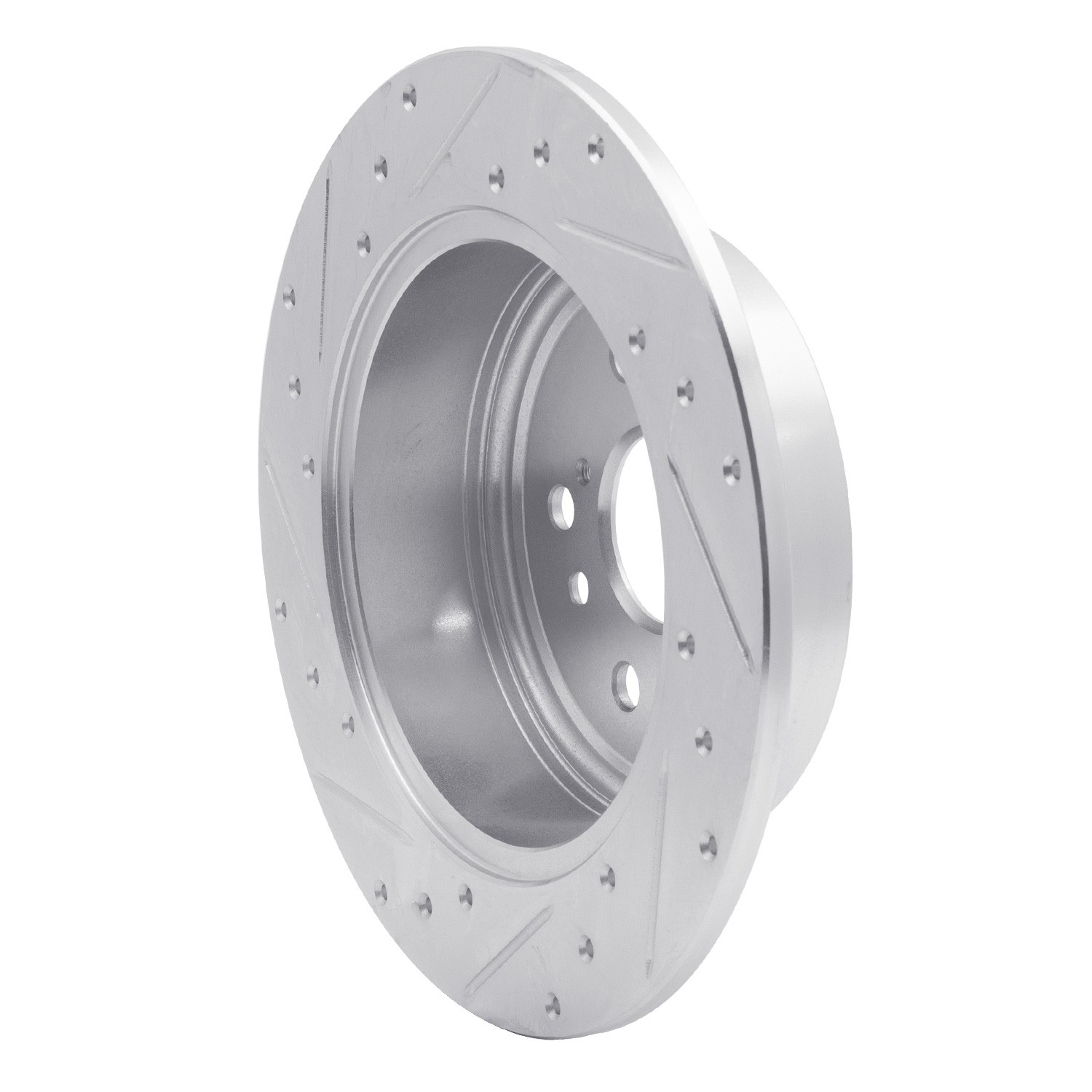 DYN 631-76139R DFC Brake Rotor - Drilled and Slotted - Silver - Image 5