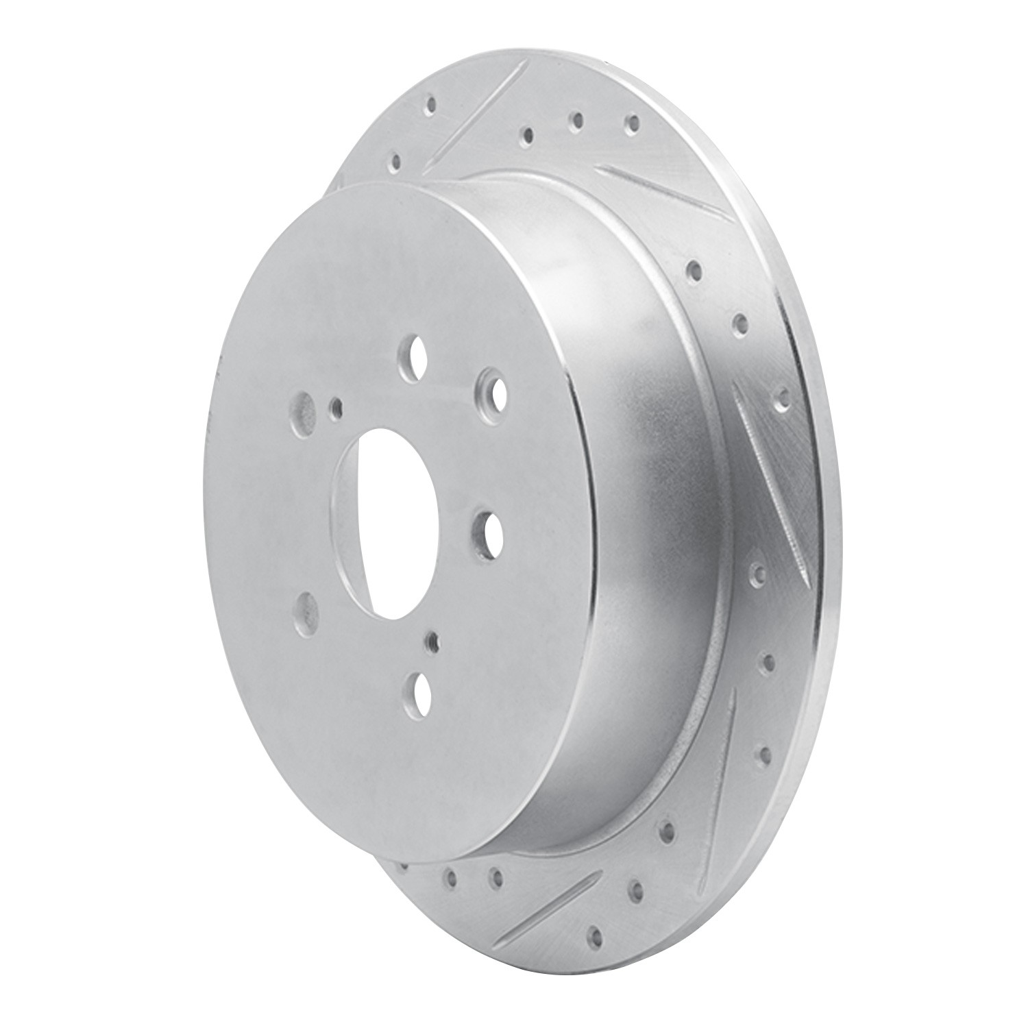 DYN 631-76141L DFC Brake Rotor - Drilled and Slotted - Silver - Image 3