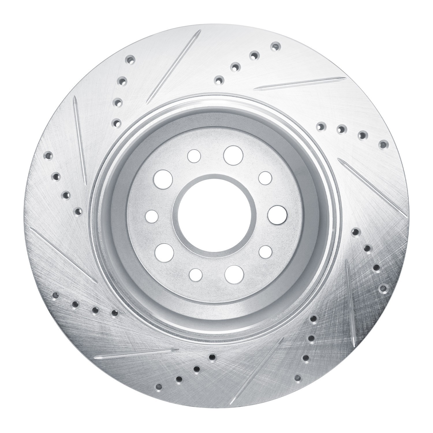 DYN 631-79003R DFC Brake Rotor - Drilled and Slotted - Silver - Image 5