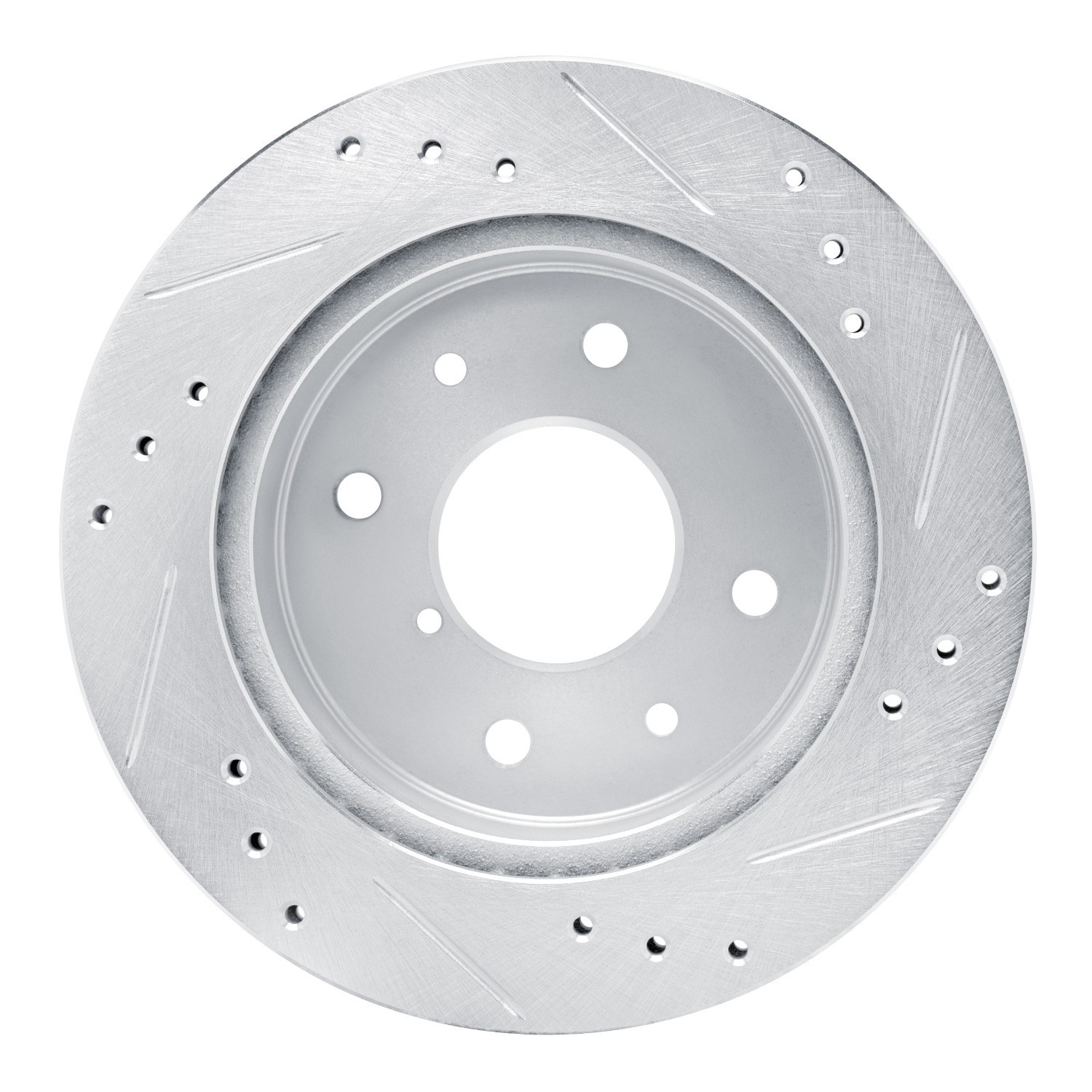 DYN 631-80008L DFC Brake Rotor - Drilled and Slotted - Silver - Image 4