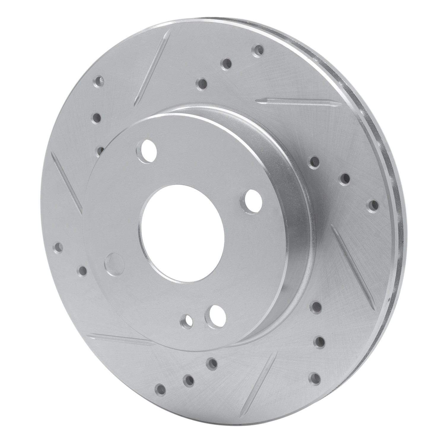 DYN 631-80022L DFC Brake Rotor - Drilled and Slotted - Silver - Image 3