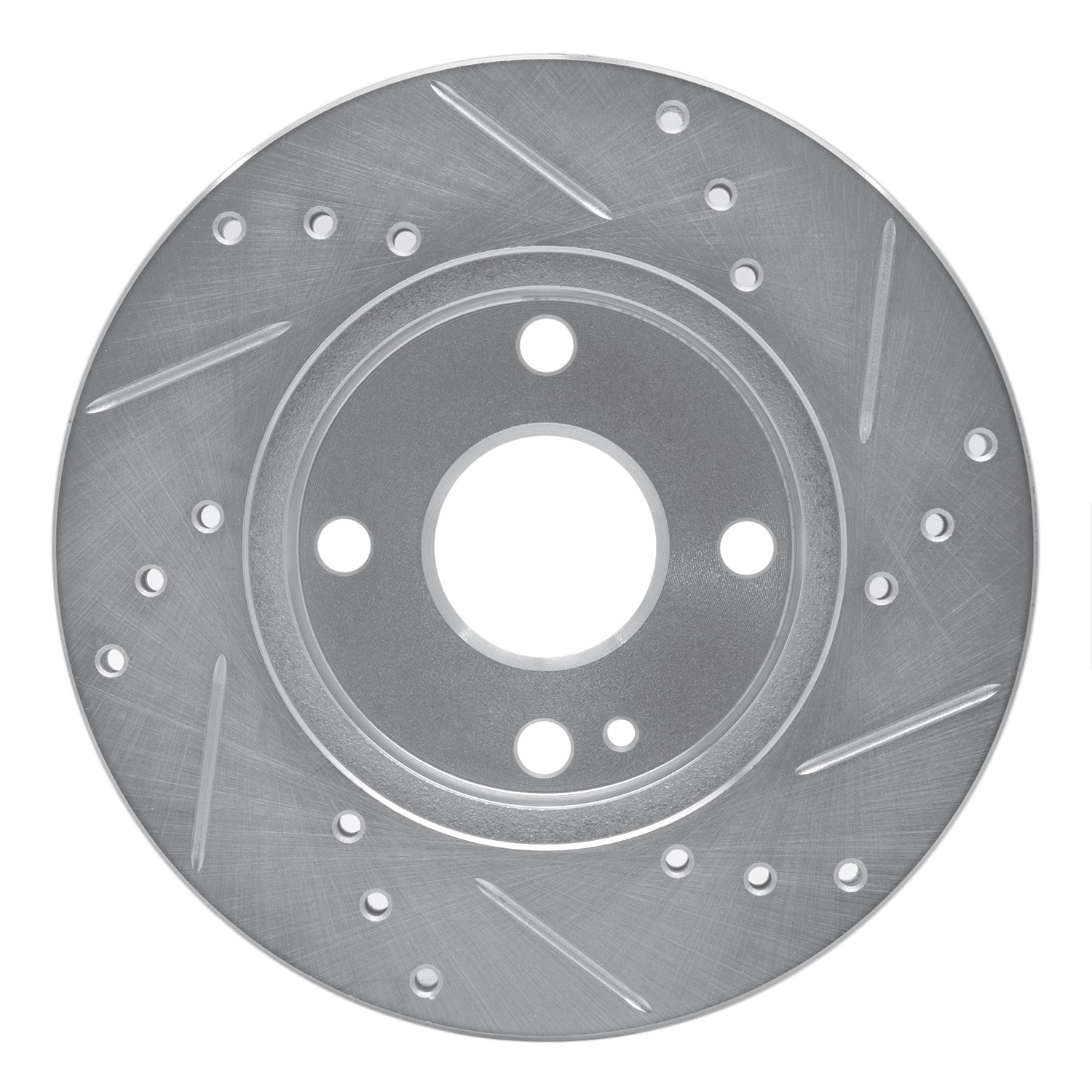 DYN 631-80022L DFC Brake Rotor - Drilled and Slotted - Silver - Image 4