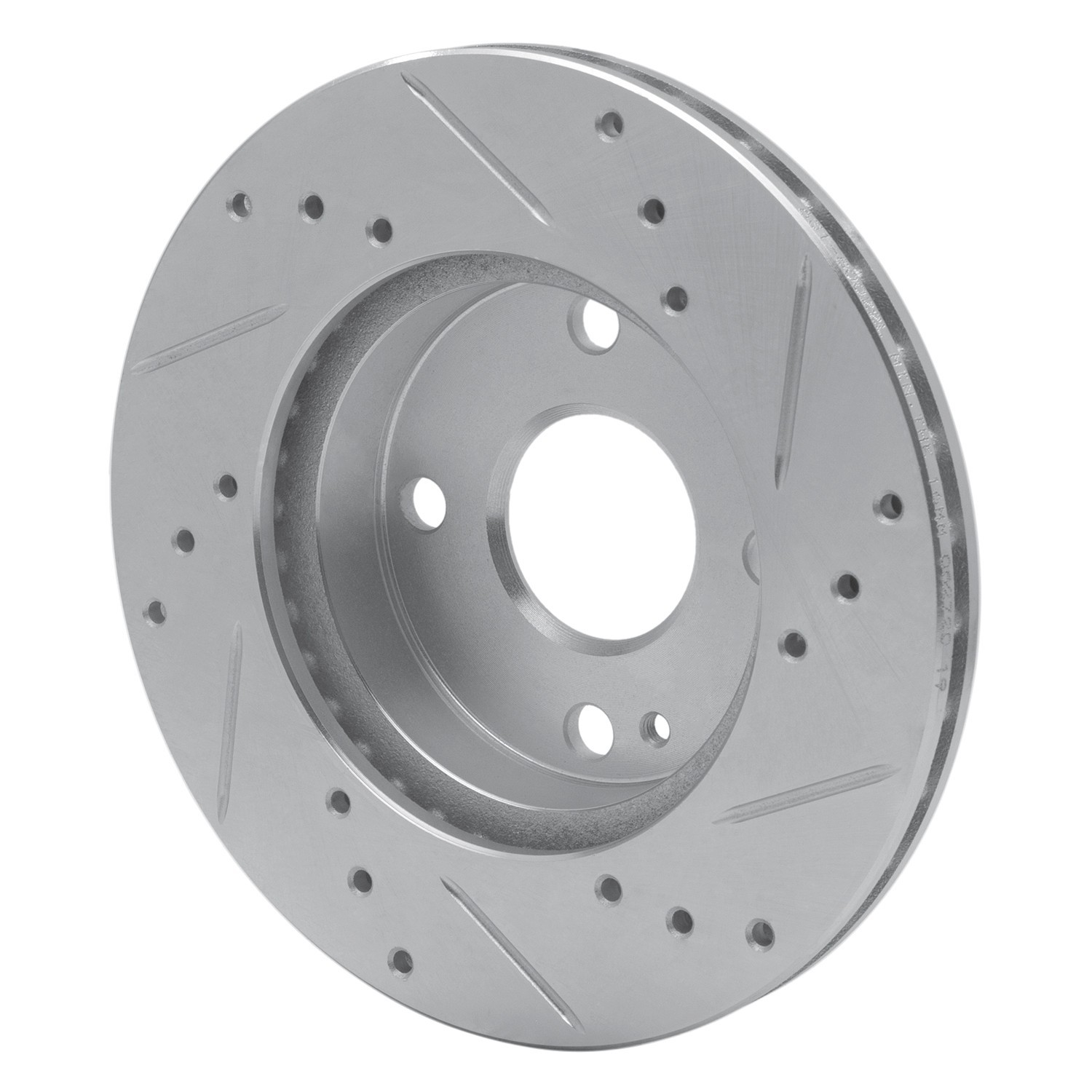 DYN 631-80022L DFC Brake Rotor - Drilled and Slotted - Silver - Image 2
