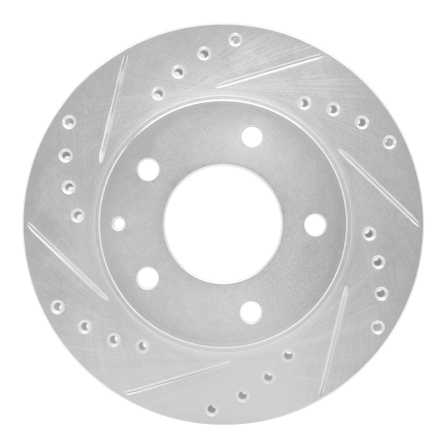 DYN 631-80028L DFC Brake Rotor - Drilled and Slotted - Silver - Image 4