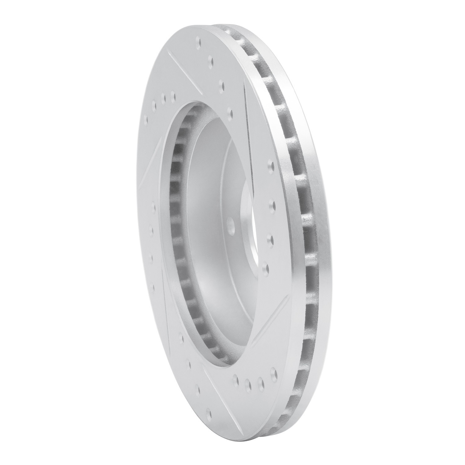 DYN 631-80028L DFC Brake Rotor - Drilled and Slotted - Silver - Image 5