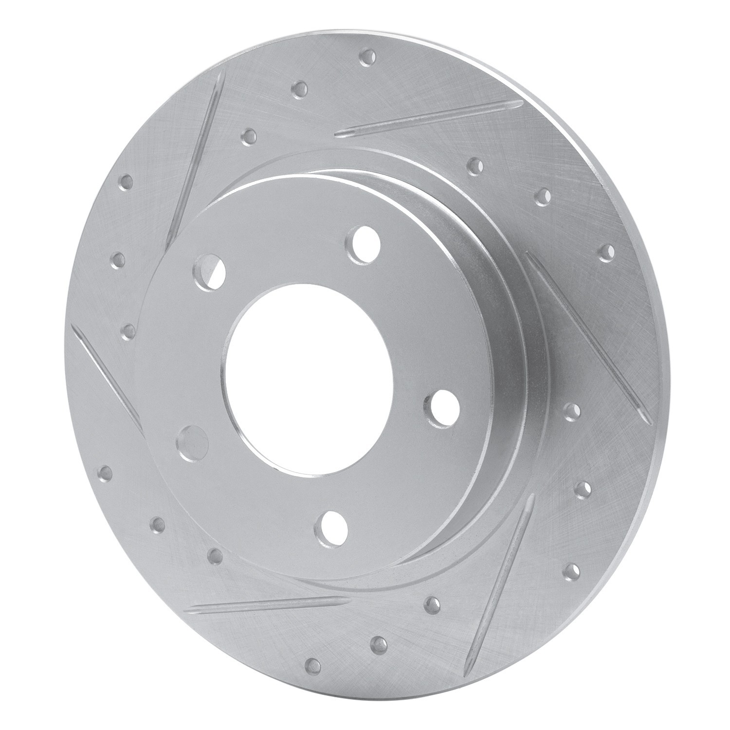 DYN 631-80029L DFC Brake Rotor - Drilled and Slotted - Silver - Image 3