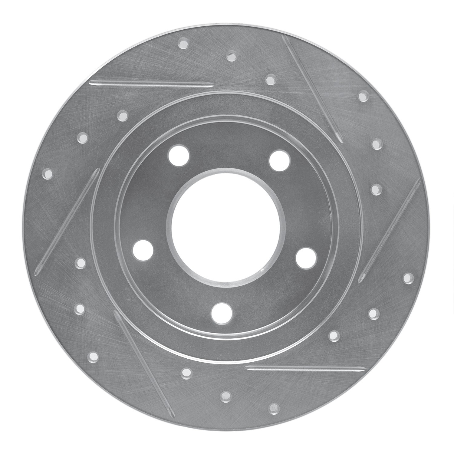 DYN 631-80029L DFC Brake Rotor - Drilled and Slotted - Silver - Image 4