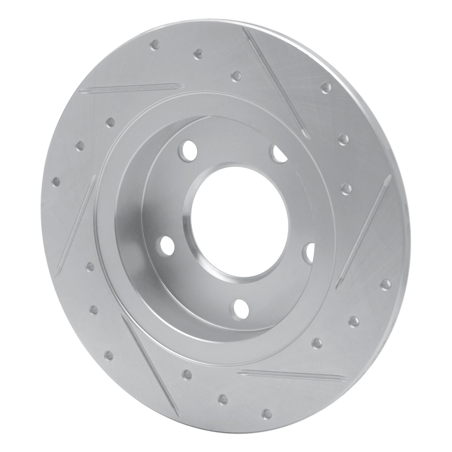 DYN 631-80029L DFC Brake Rotor - Drilled and Slotted - Silver - Image 2