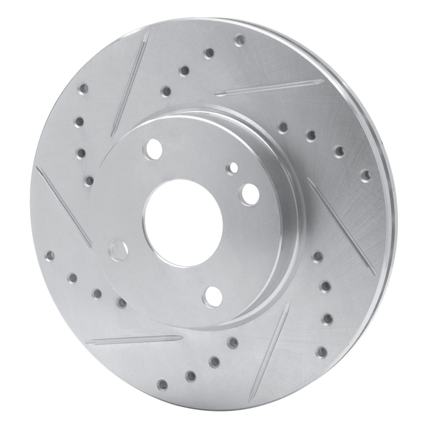 DYN 631-80030L DFC Brake Rotor - Drilled and Slotted - Silver - Image 3