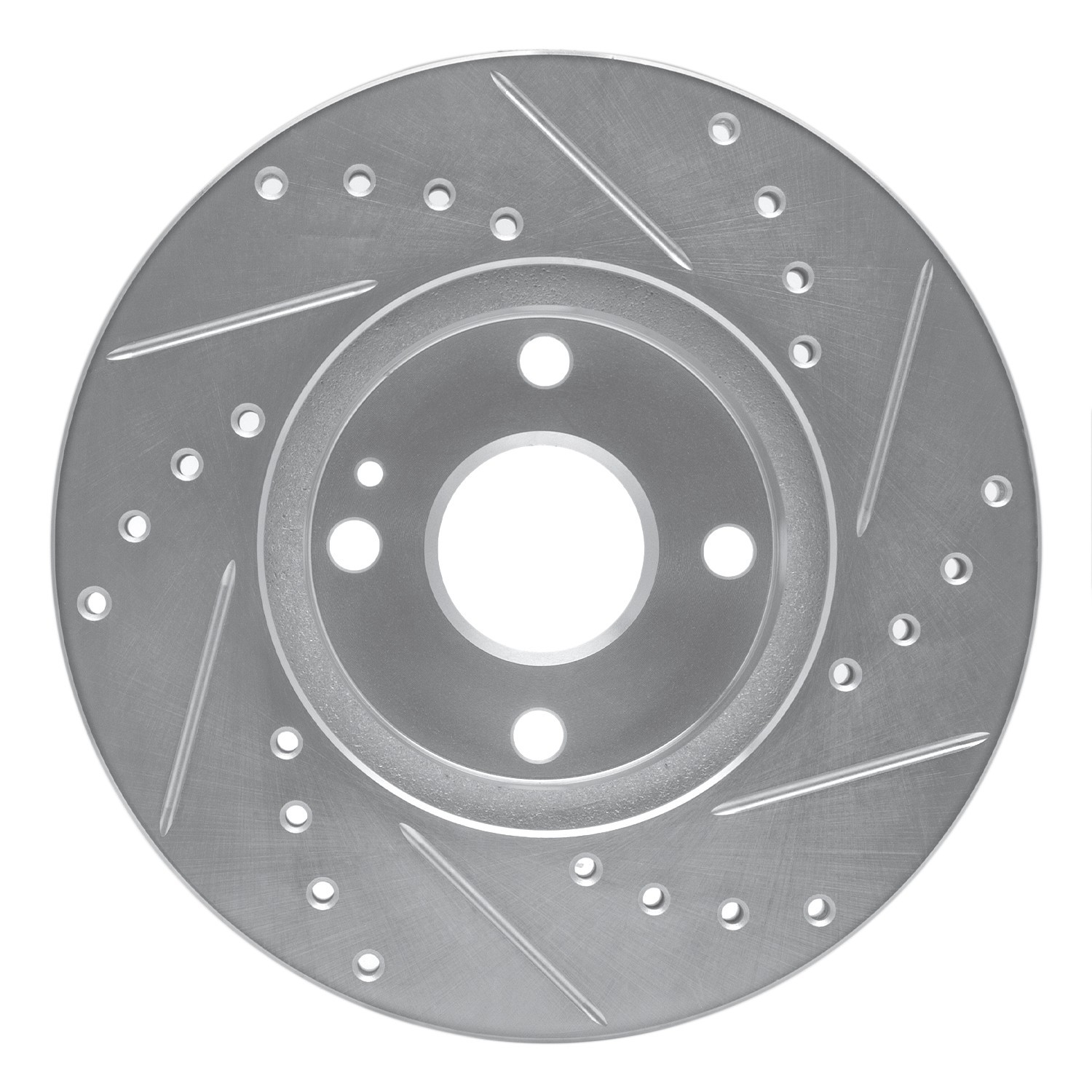 DYN 631-80030L DFC Brake Rotor - Drilled and Slotted - Silver - Image 4