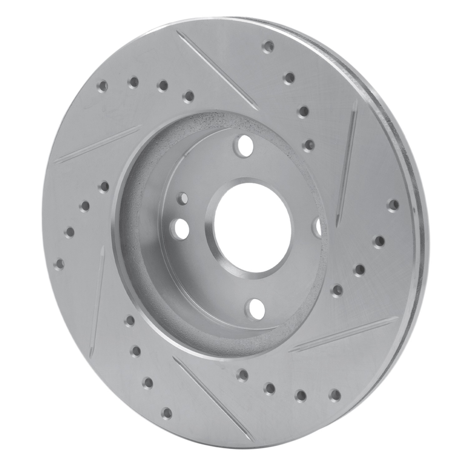 DYN 631-80030L DFC Brake Rotor - Drilled and Slotted - Silver - Image 2