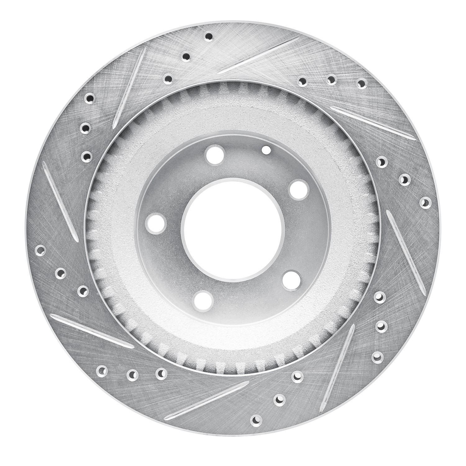 DYN 631-80032R DFC Brake Rotor - Drilled and Slotted - Silver - Image 5