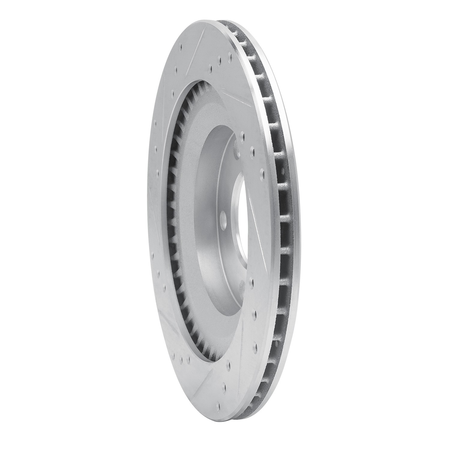 DYN 631-80032R DFC Brake Rotor - Drilled and Slotted - Silver - Image 3