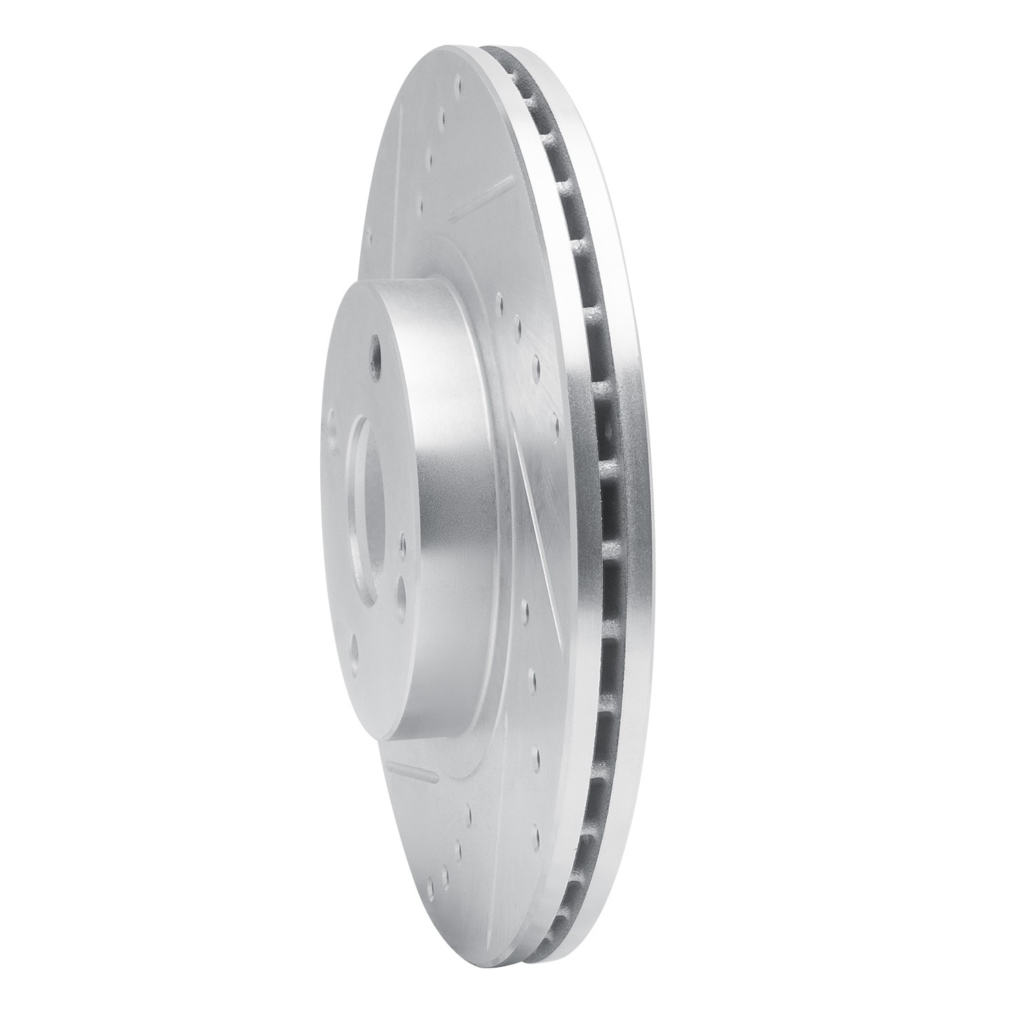 DYN 631-80036L DFC Brake Rotor - Drilled and Slotted - Silver - Image 3