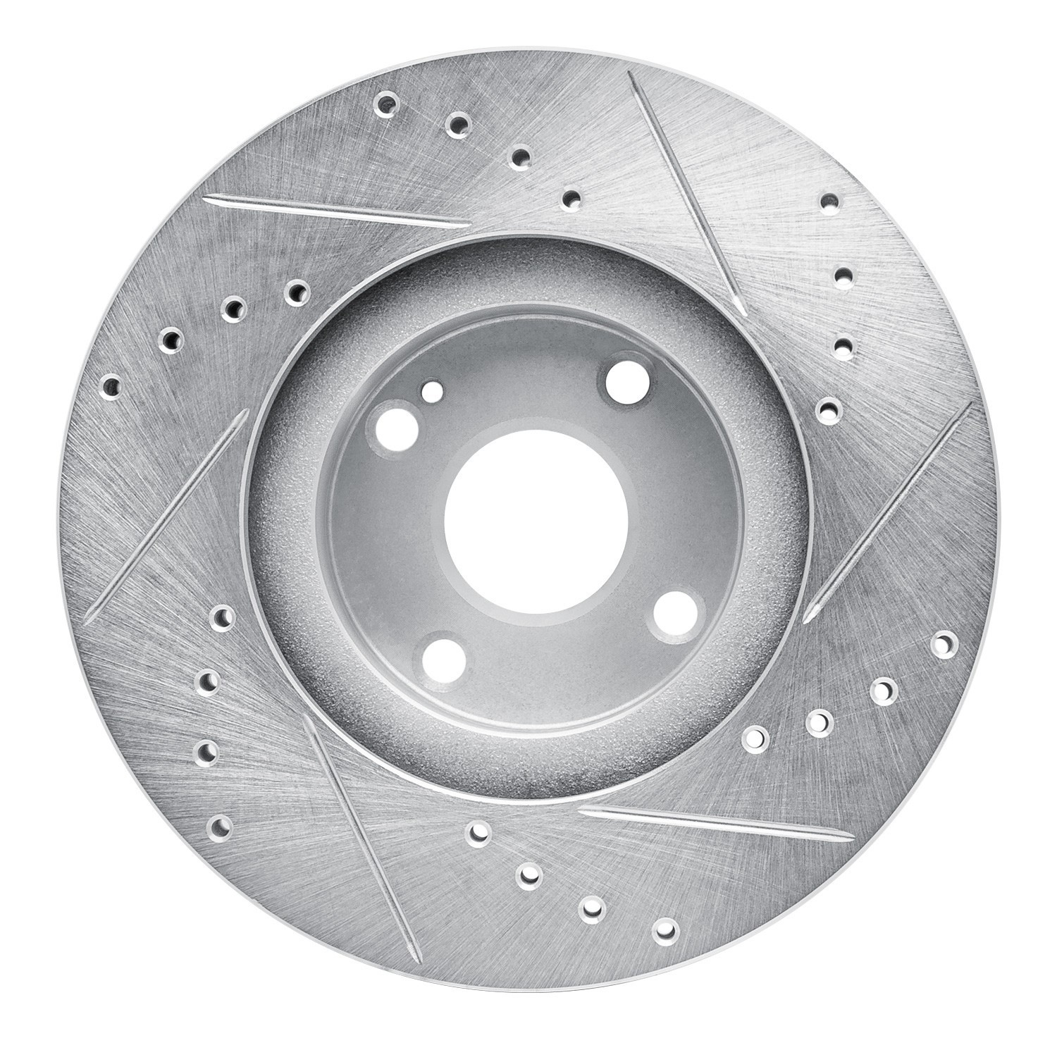 DYN 631-80036L DFC Brake Rotor - Drilled and Slotted - Silver - Image 4
